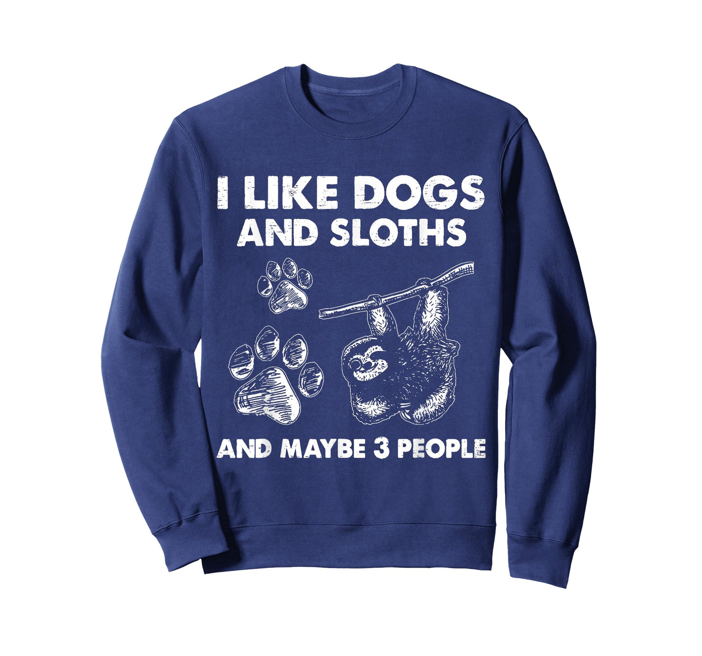 I Like Dogs and Sloths and Maybe 3 People Retro Dog Lovers T-Shirt