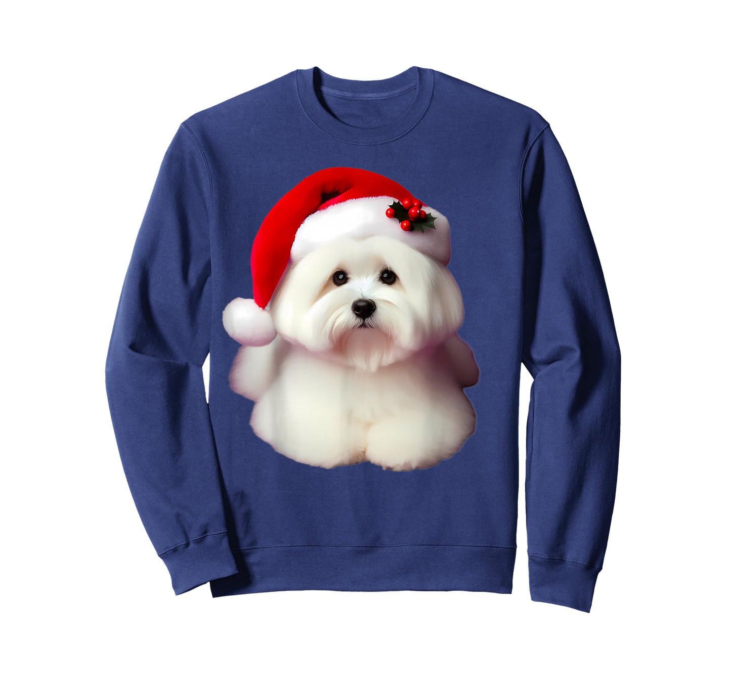 Coton de Tulear With Santa Hat Christmas Dog Owner Lover Mom T-Shirt