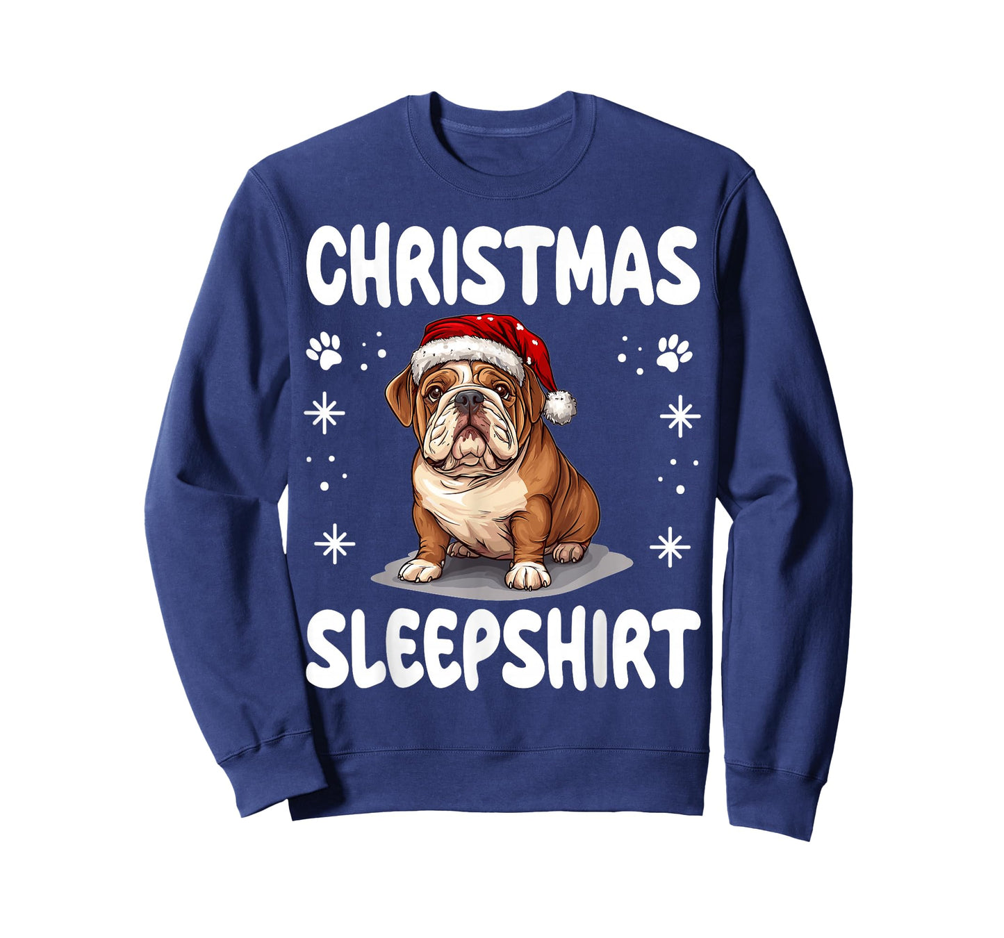 English Bulldog dog Dog Nightgown Pajama Christmas T-Shirt