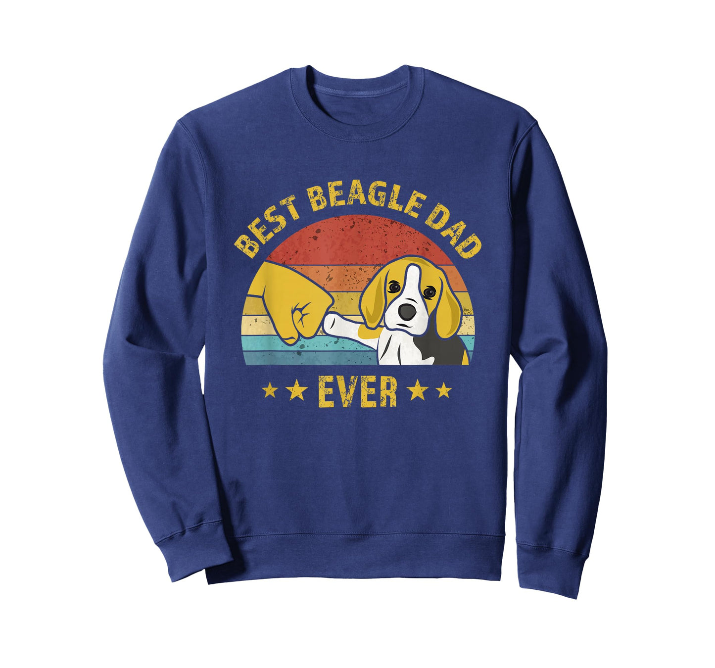 Cute Best Beagle Dad Ever Vintage Puppy Lover Retro Design T-Shirt