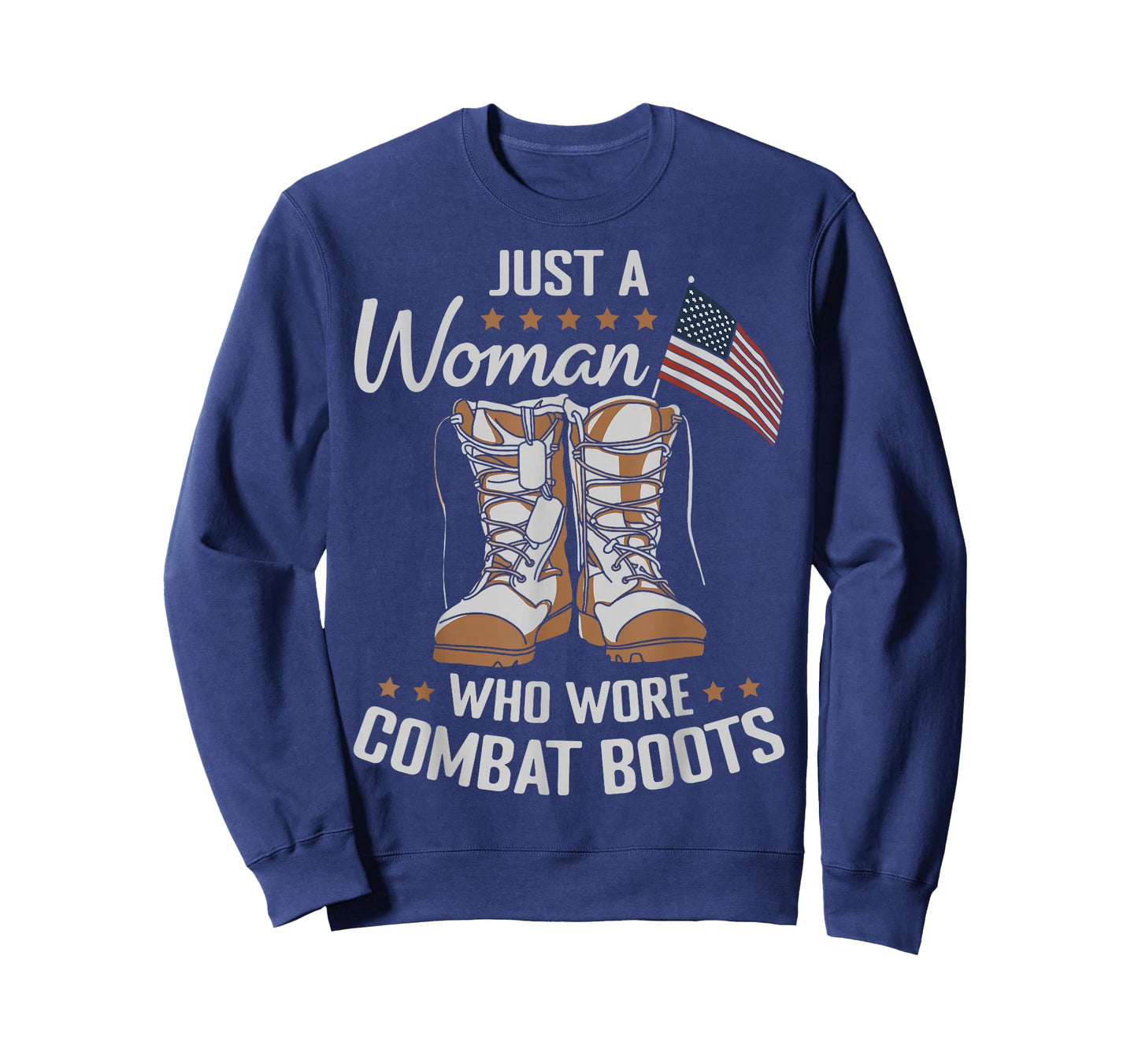 Female Veteran Flag Boots Women Veteran Mother Grandma T-Shirt