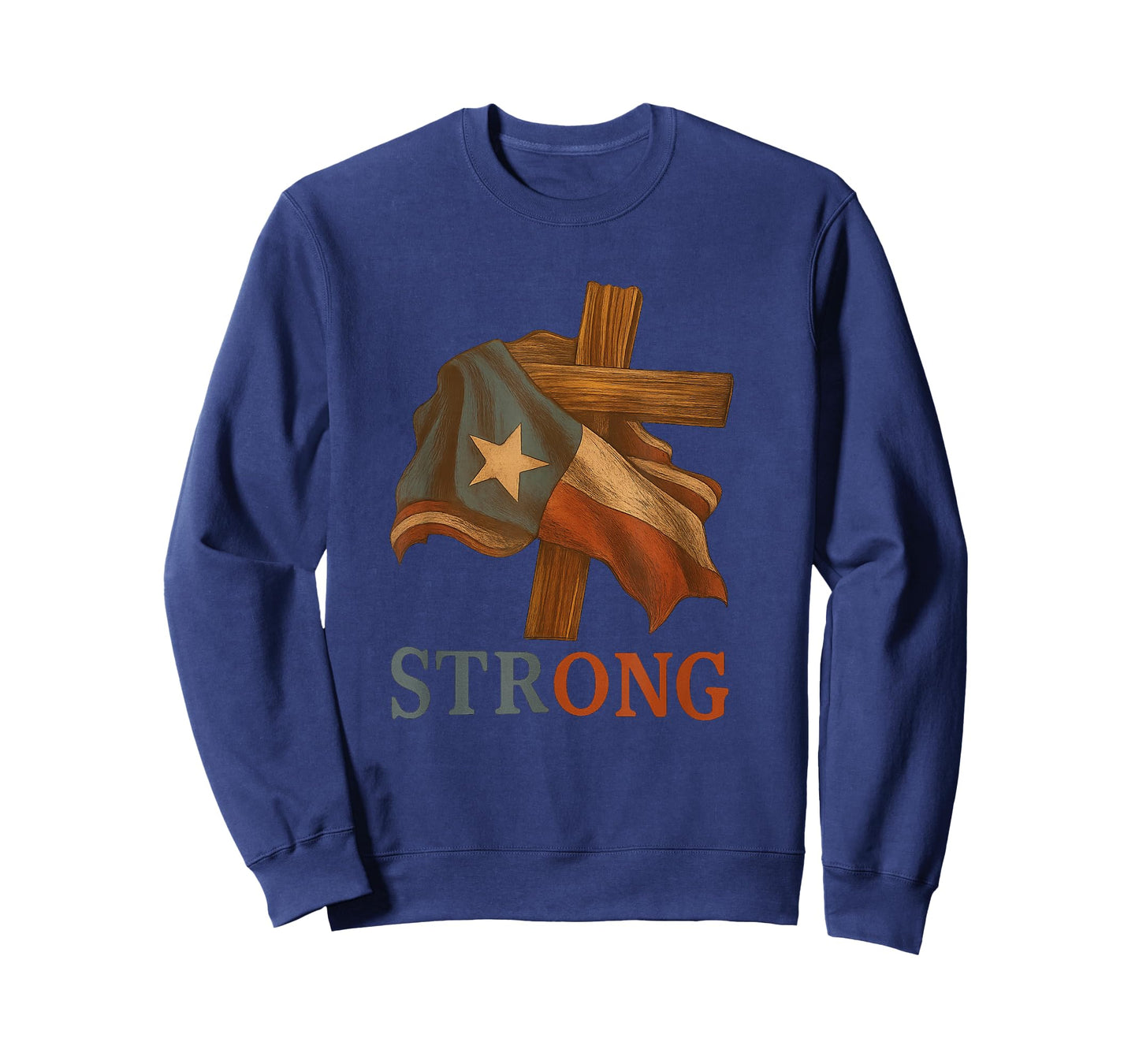 Strong Texas flag cross christian texas pride 2025 Tee T-Shirt