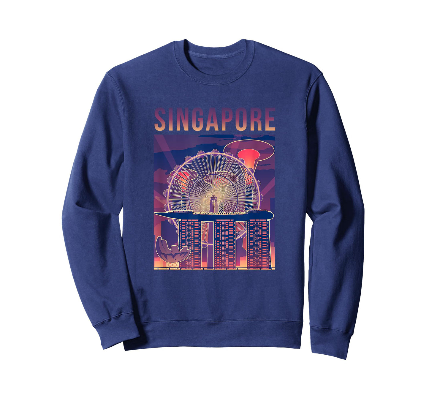 Singapore Travel Outfit City Skyline With Iconic Landmarks T-Shirt