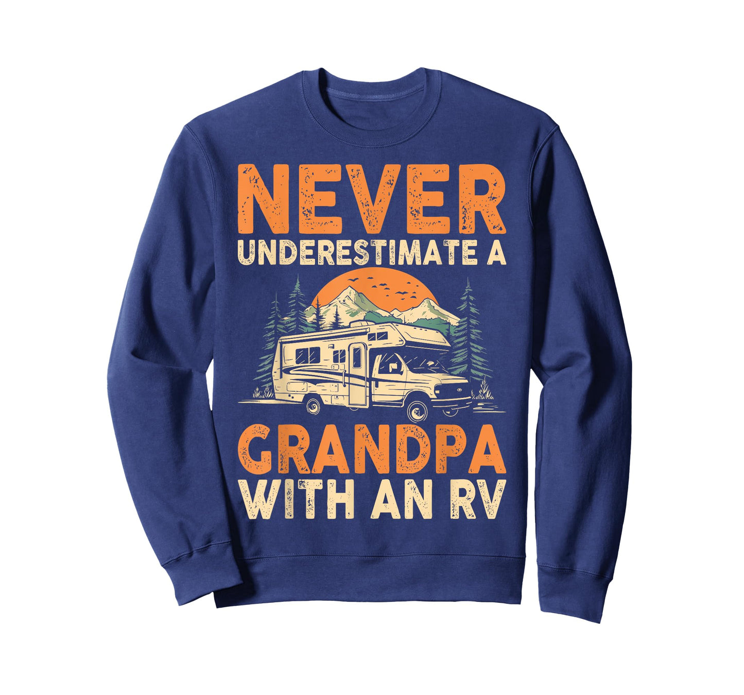 Never Underestimate A Grandpa With An RV Motorhome Camping T-Shirt