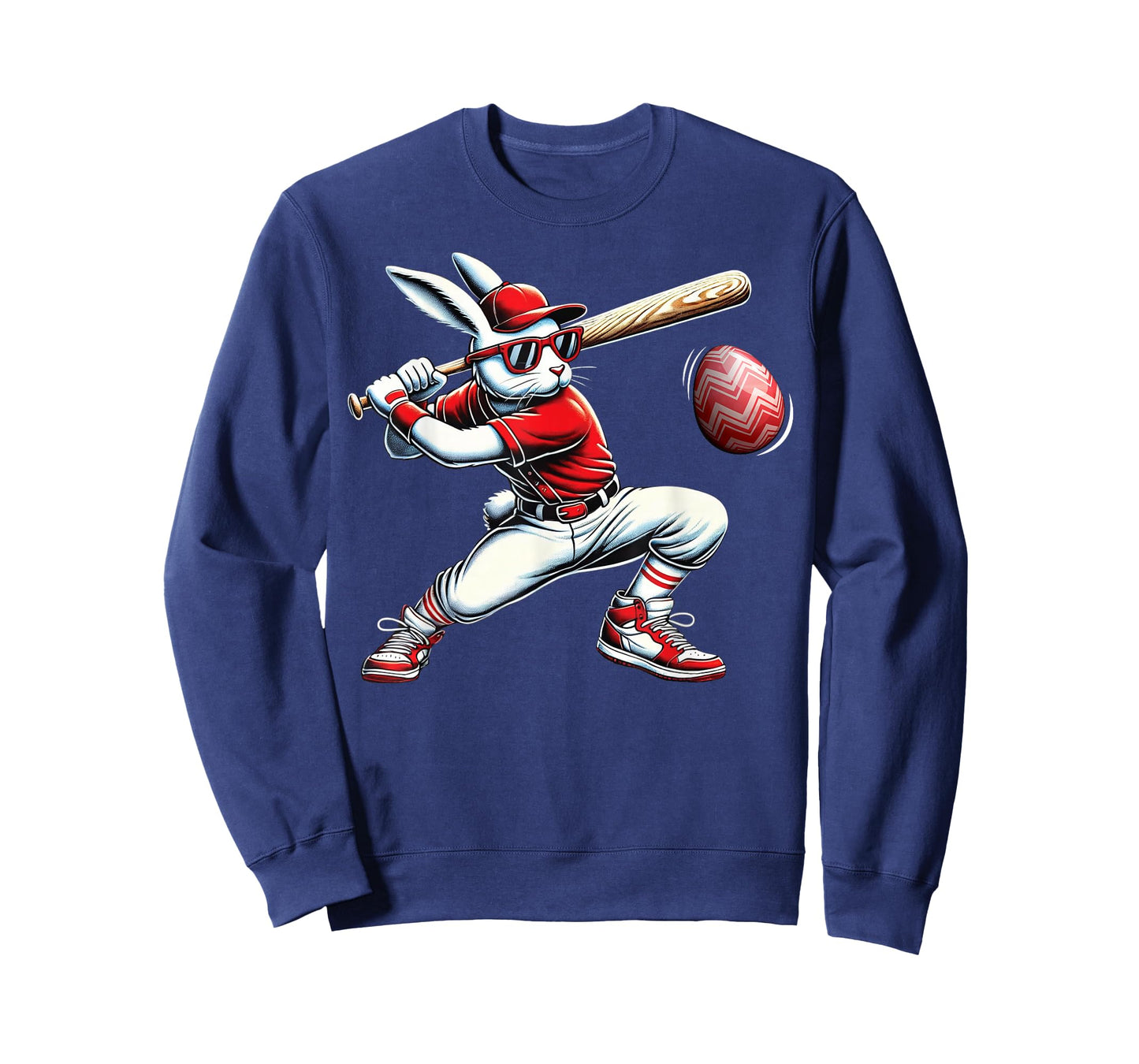 Happy Easter Bunny Playing Baseball Easter Sport Kids Boys T-Shirt