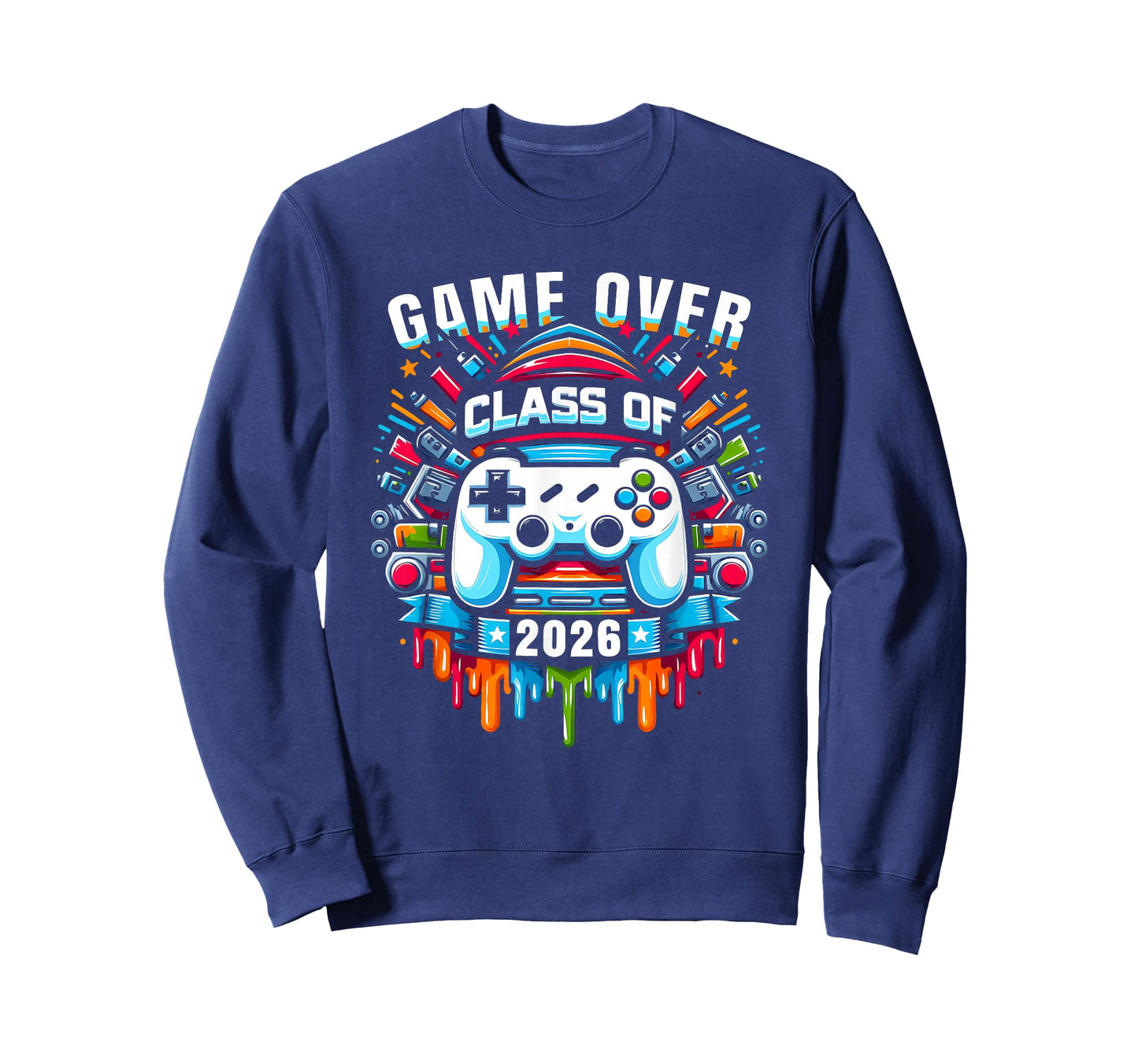 Game Over Class Of 2026 Shirt Students Funny 2026 Graduation T-Shirt
