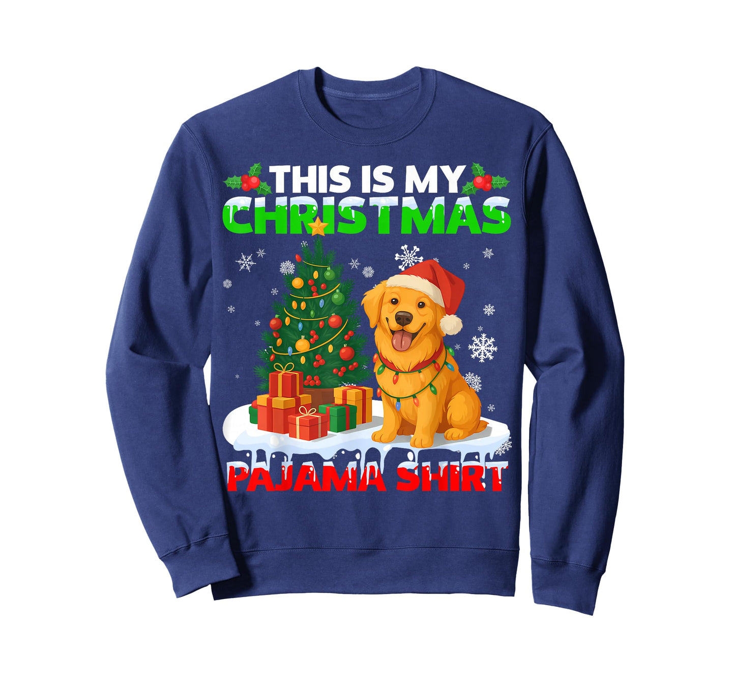 This is My Christmas Pajama Golden Retriever Lover Dog T-Shirt