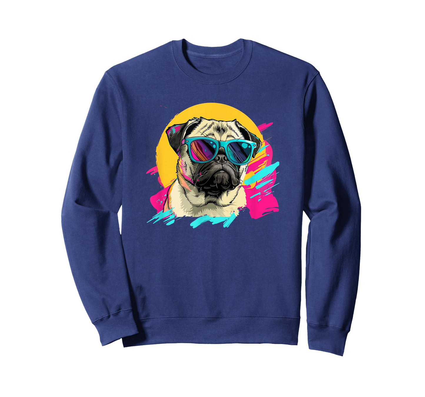 Funny Mens & Womens Retro Vintage 80s Pug Lover T-Shirt
