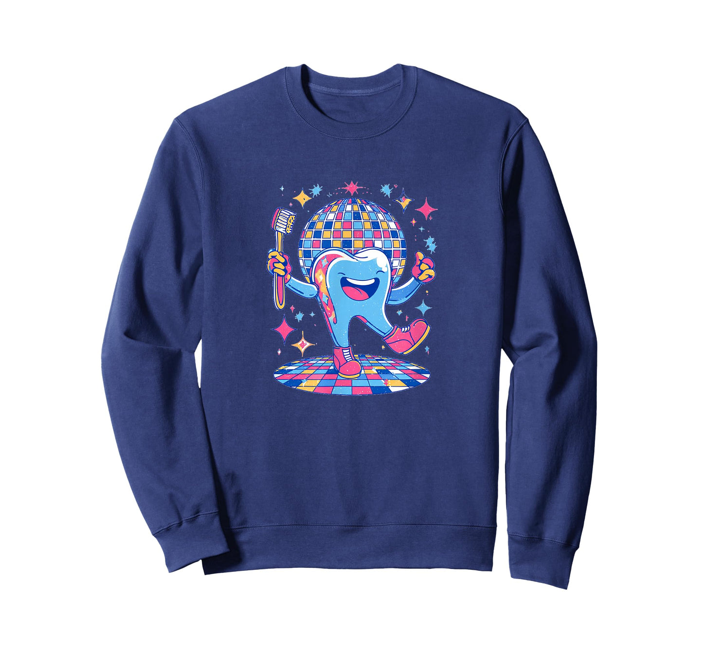 Funny Partying Tooth with Toothbrush Costume T-Shirt