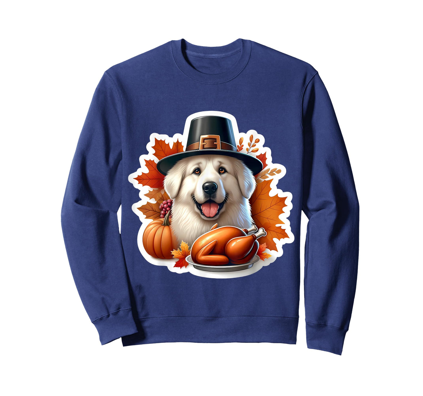 Thanksgiving Great Pyrenees Dog Owner Lover Funny Turkey Mom T-Shirt