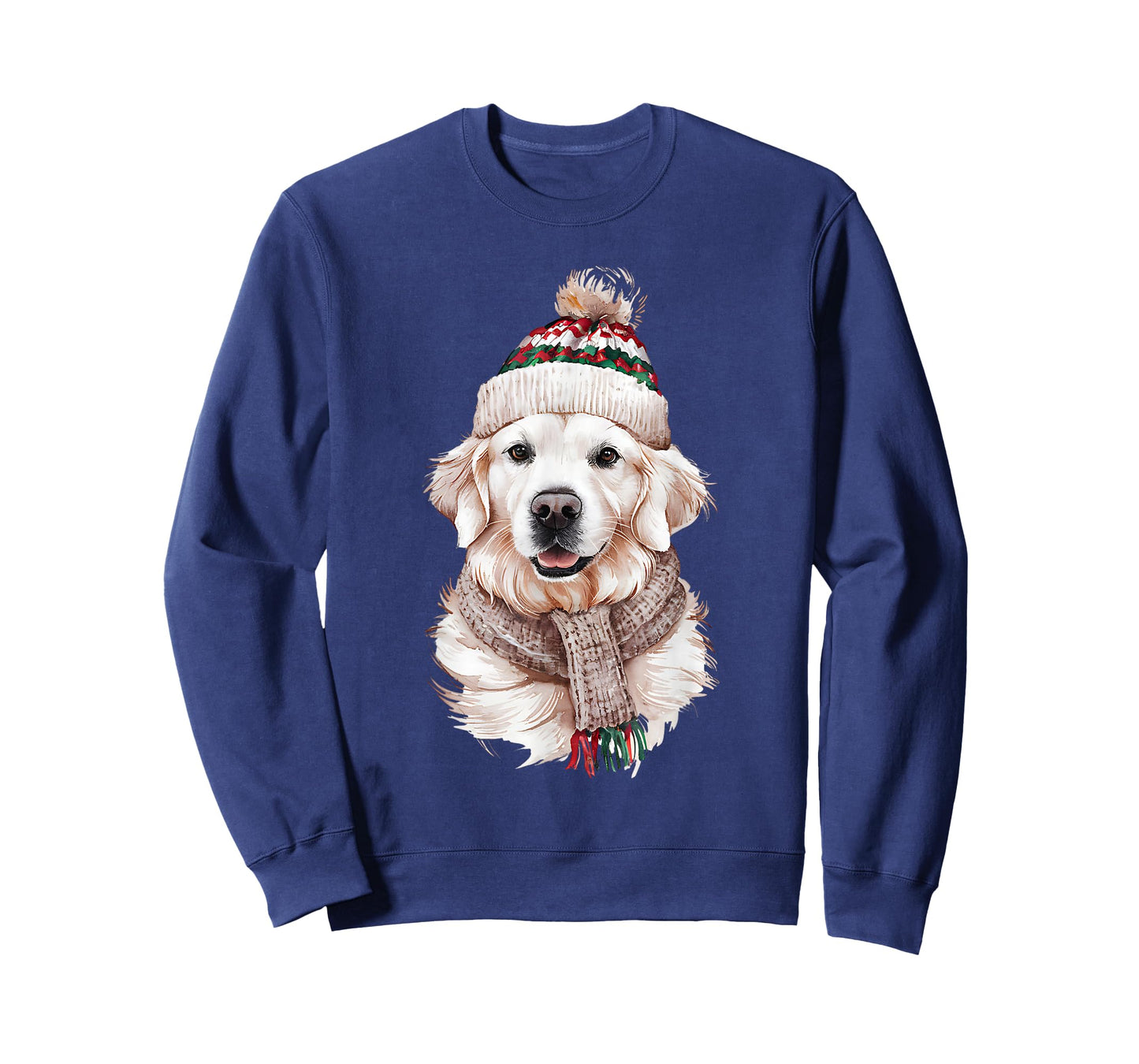 White English Cream Golden Retriever Mom Dog Puppy Christmas T-Shirt