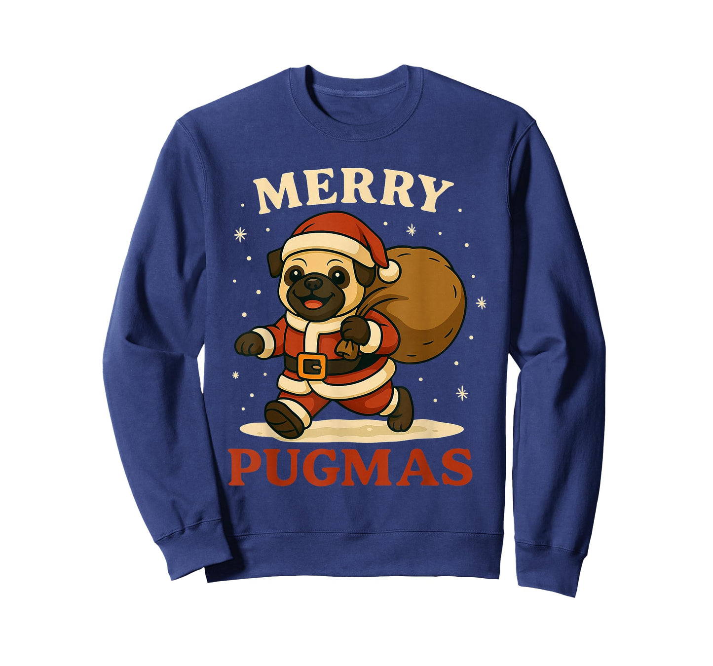 Merry Pugmas Tee Funny Cute Pug Dog Christmas for Snta Pug T-Shirt