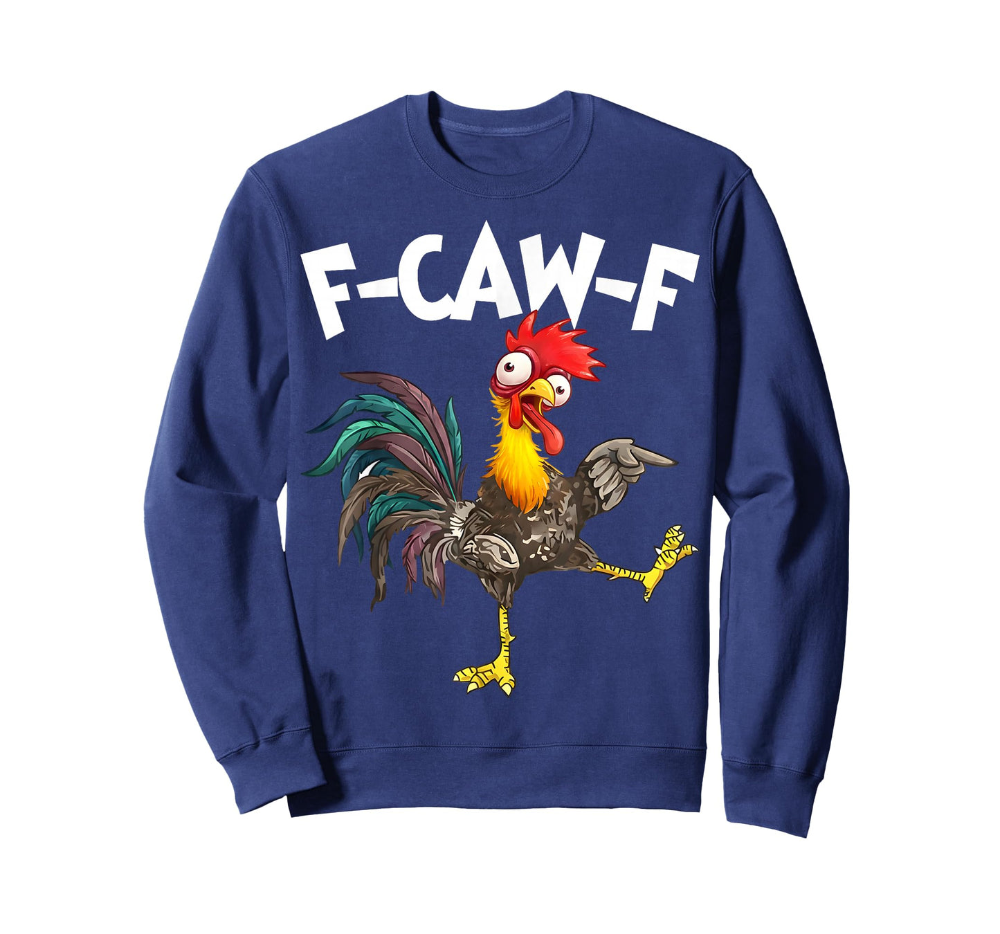 Funny F-Awk-F Chicken F-Caw-F Rooster Pun Retro T-Shirt
