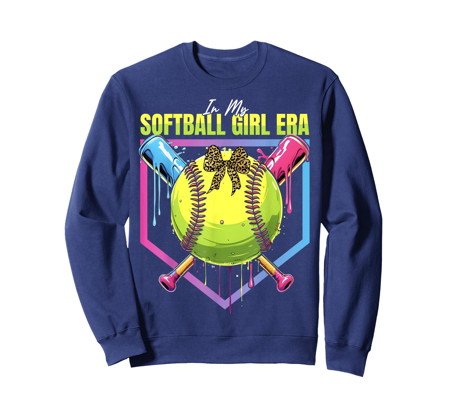 Softball Drip In My Softball Girl Era Sports Game Day T-Shirt