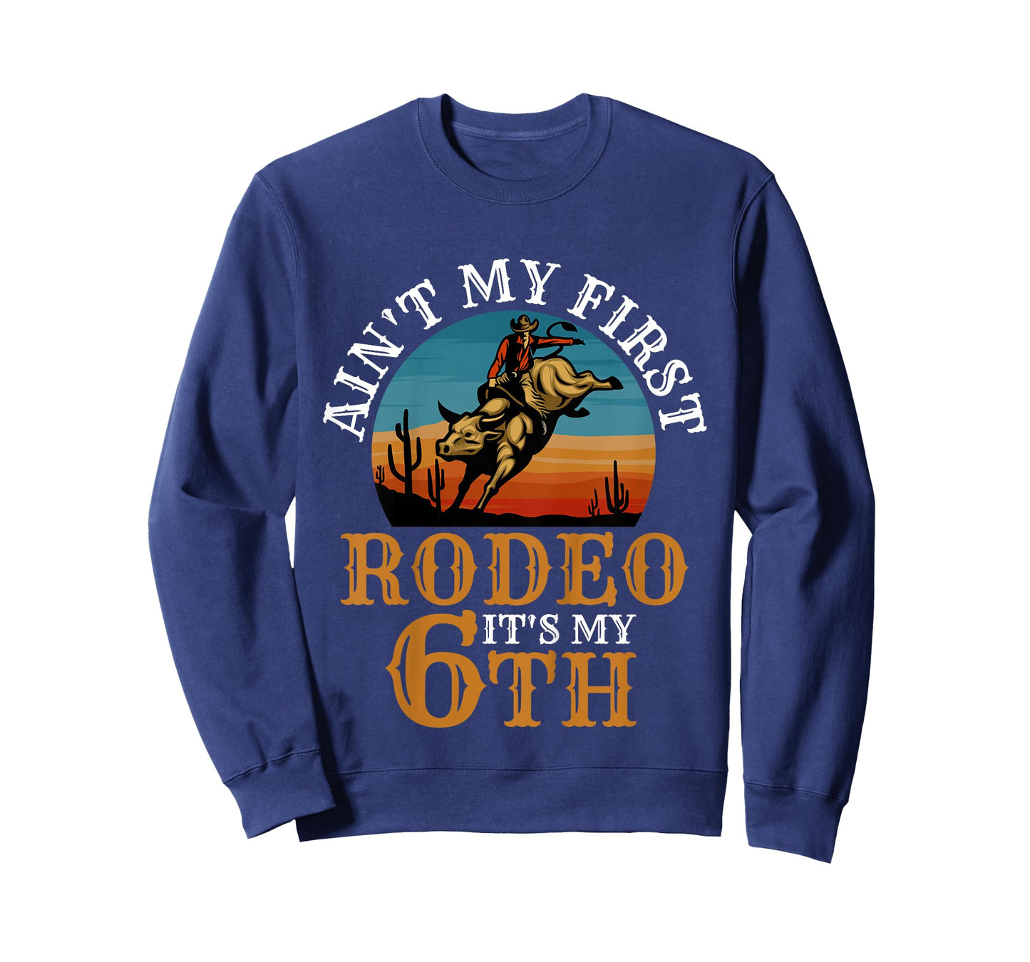Ain't My First Rodeo Bull Riding 6th Birthday For Kids Funny T-Shirt