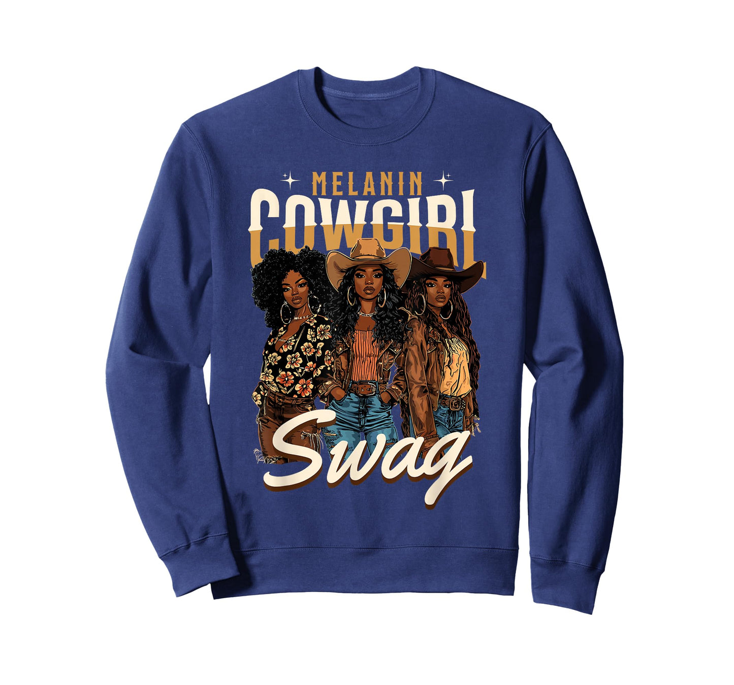 Melanin Cowgirl Swag African American History Western Rodeo T-Shirt