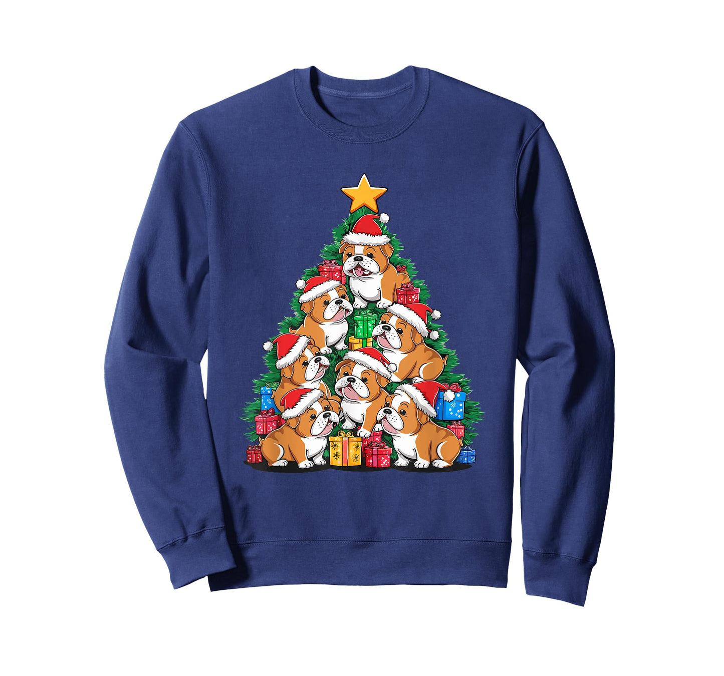 Christmas Tree English Bulldog Bulldogs T-Shirt