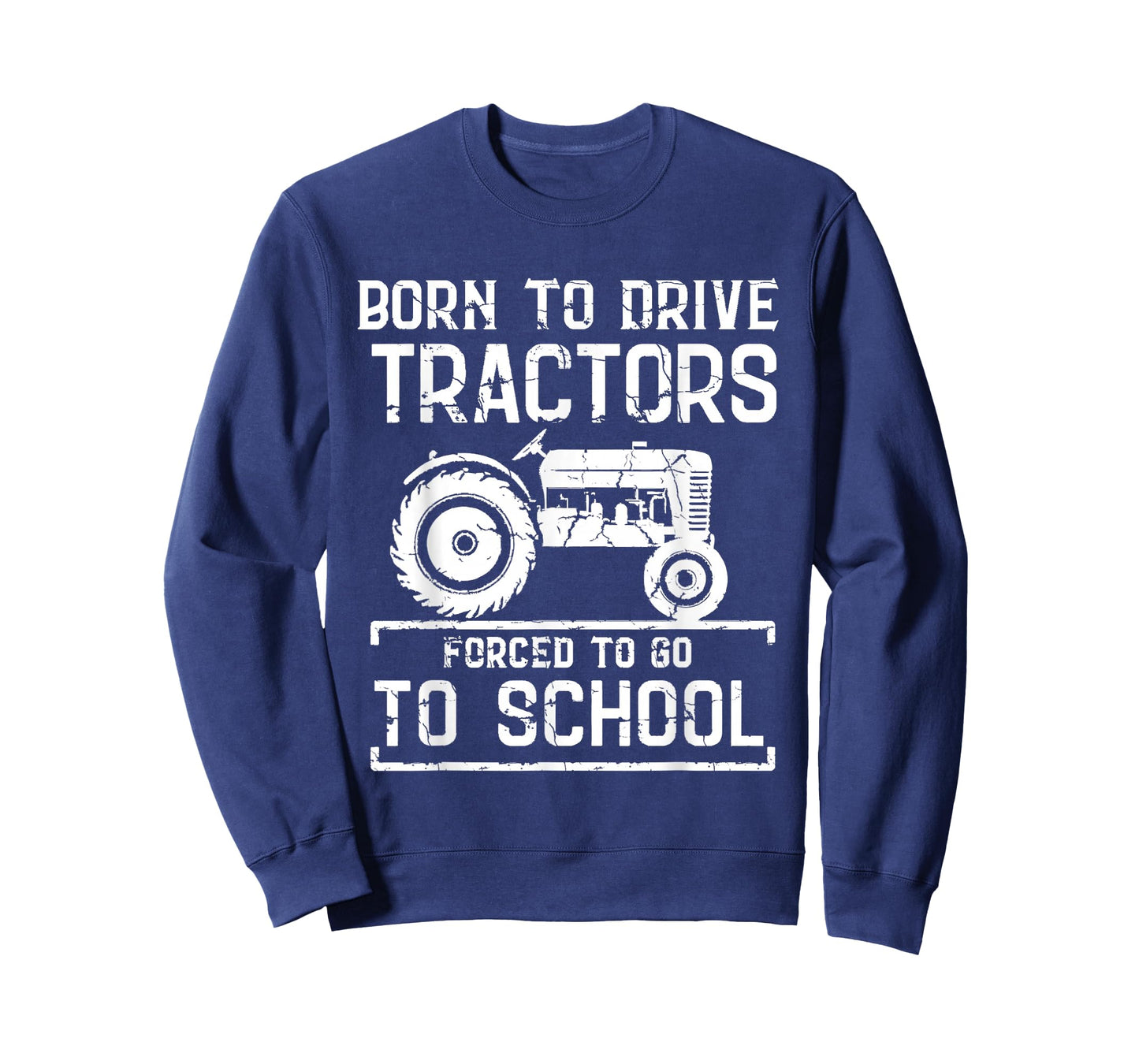 Born To Drive Tractors Forced To Go To School Farmer Kids T-Shirt