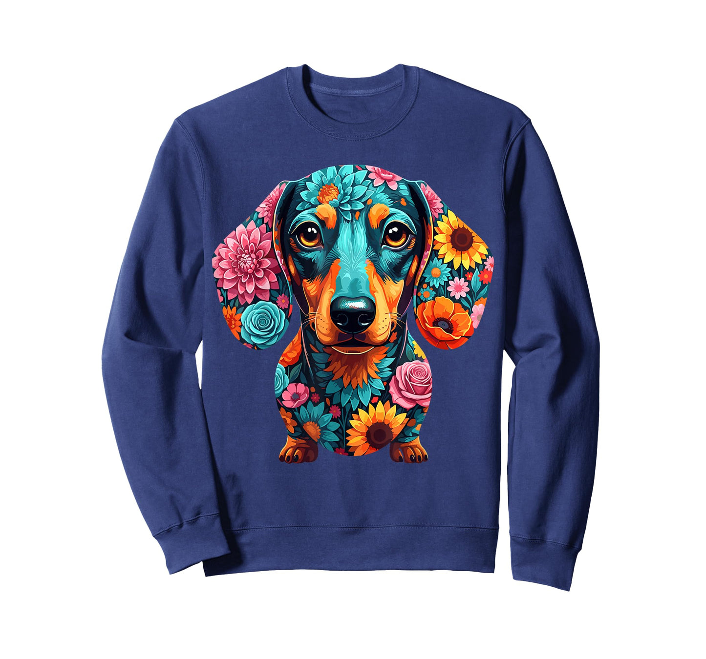 Dachshund Flower Funny Dog T-Shirt