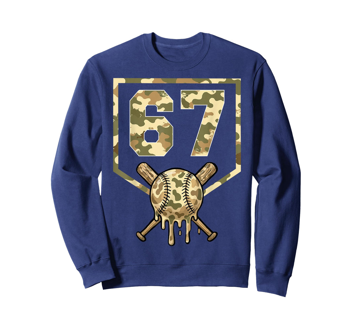 Baseball 67 Drip Boys Ice Cream Dripping Six Seven Camo Kids T-Shirt