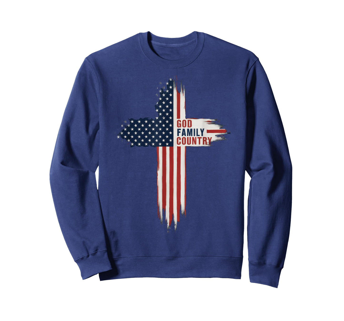 Patriotic Christian Family Faith USA Cross Wear God Family Country Christian T-Shirt
