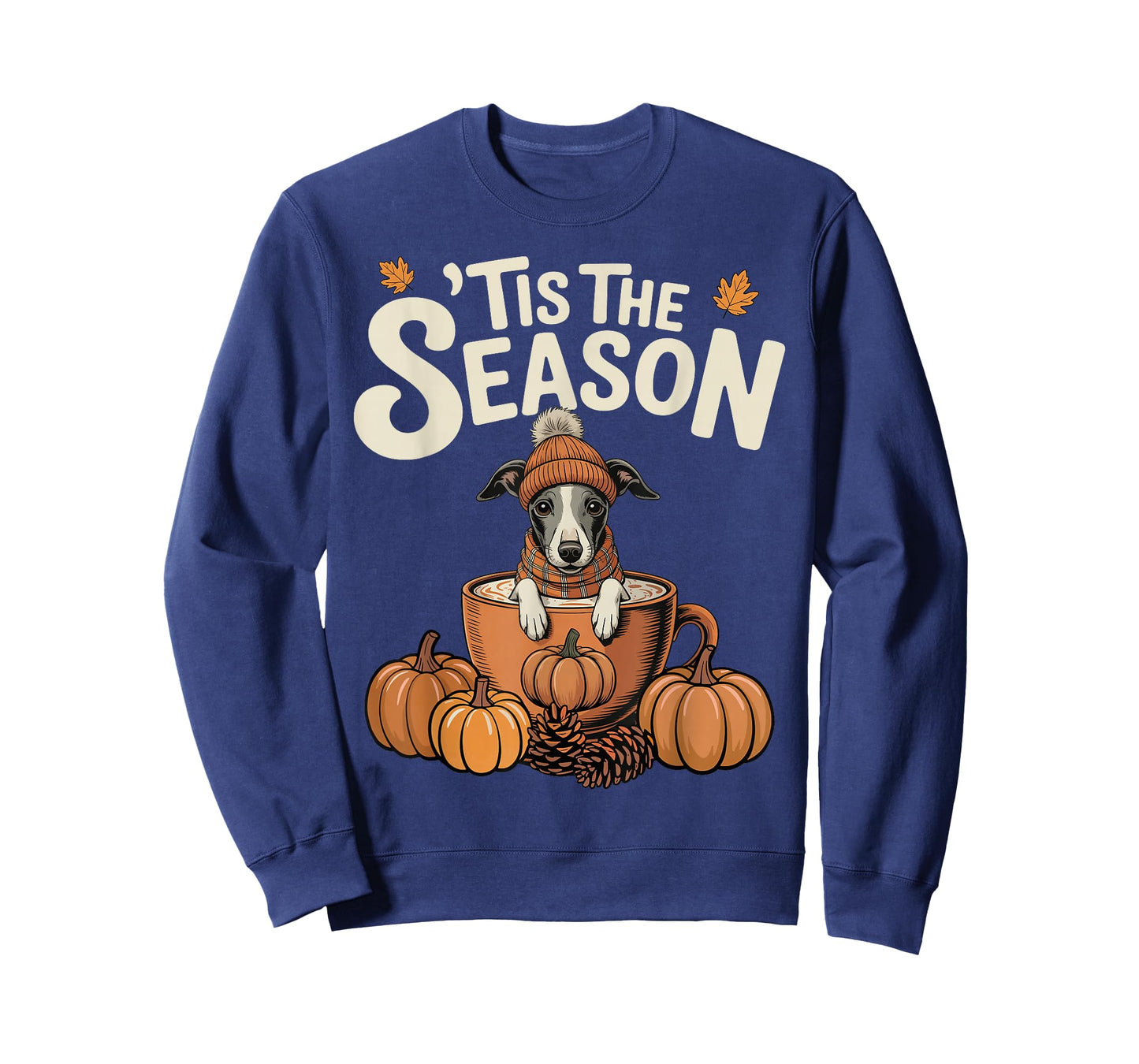 Tis The Season Greyhound Fall Coffee Autumn Pumpkin Spice T-Shirt