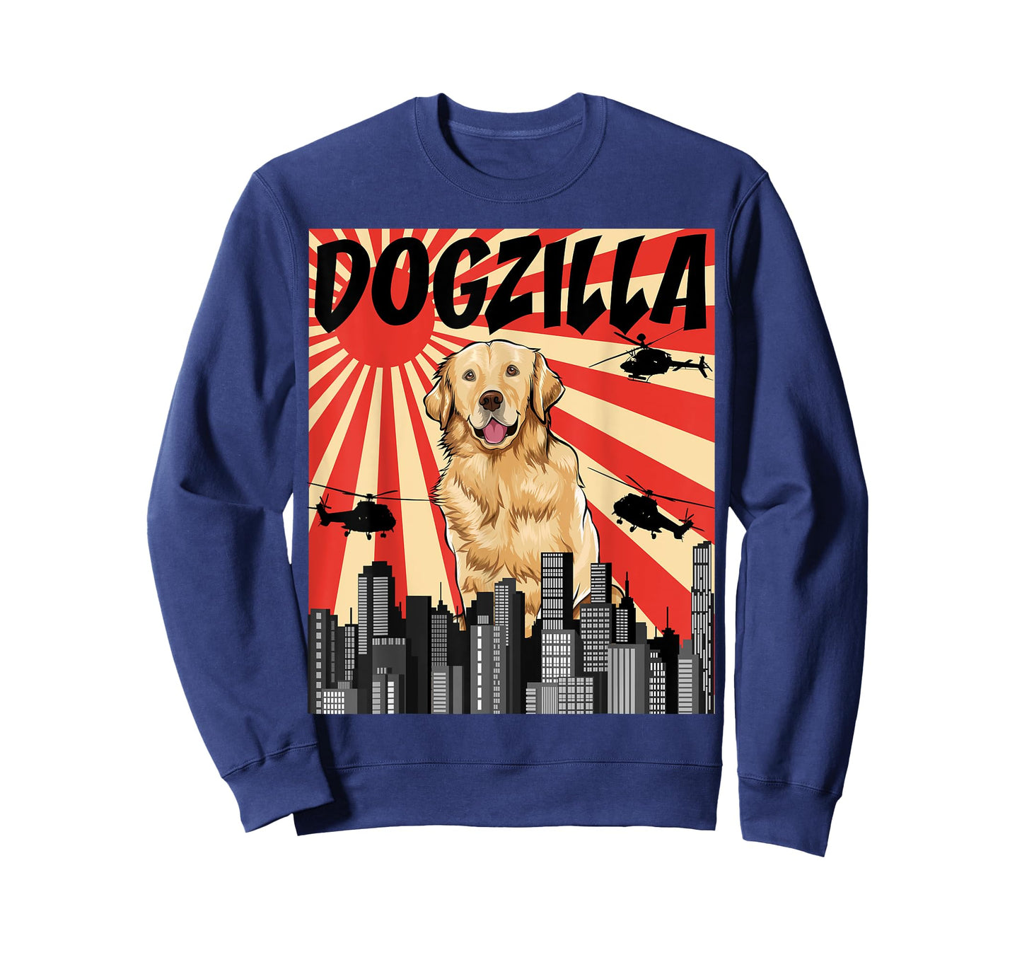 Funny Retro Japanese Dogzilla Golden Retriever T-Shirt