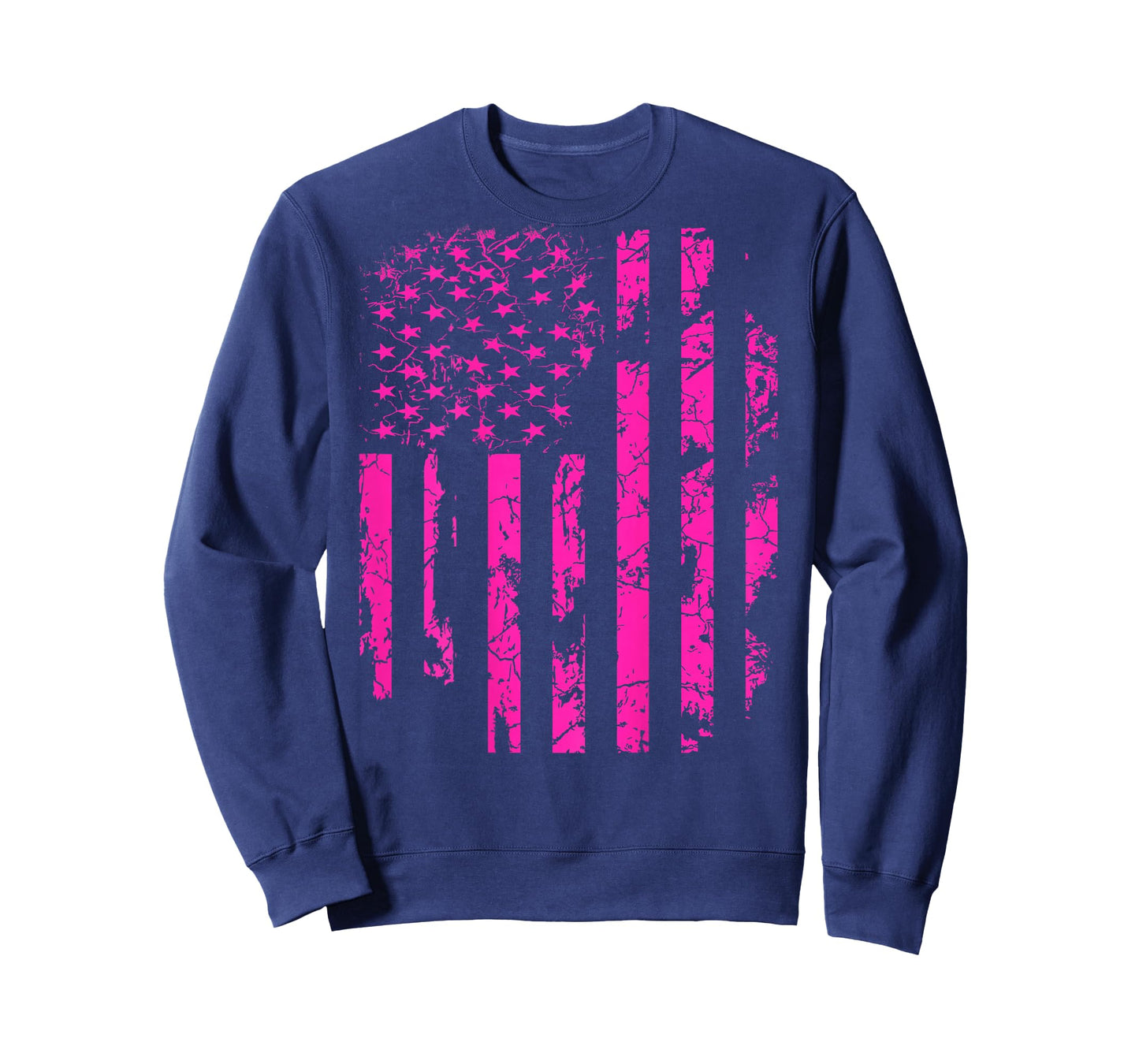 Pink Distressed USA Flag T-Shirt