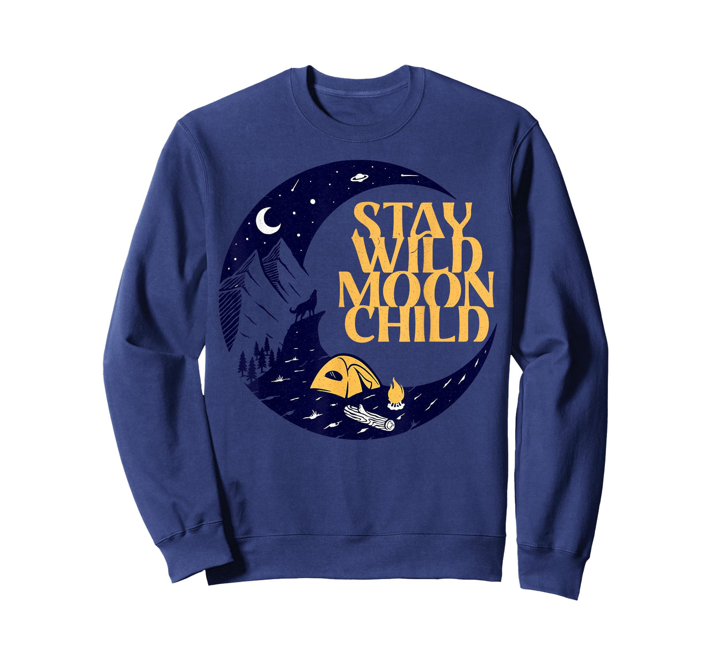 Vintage Retro Stay Wild Moon Child Boho Peace Hippie Gift T-Shirt