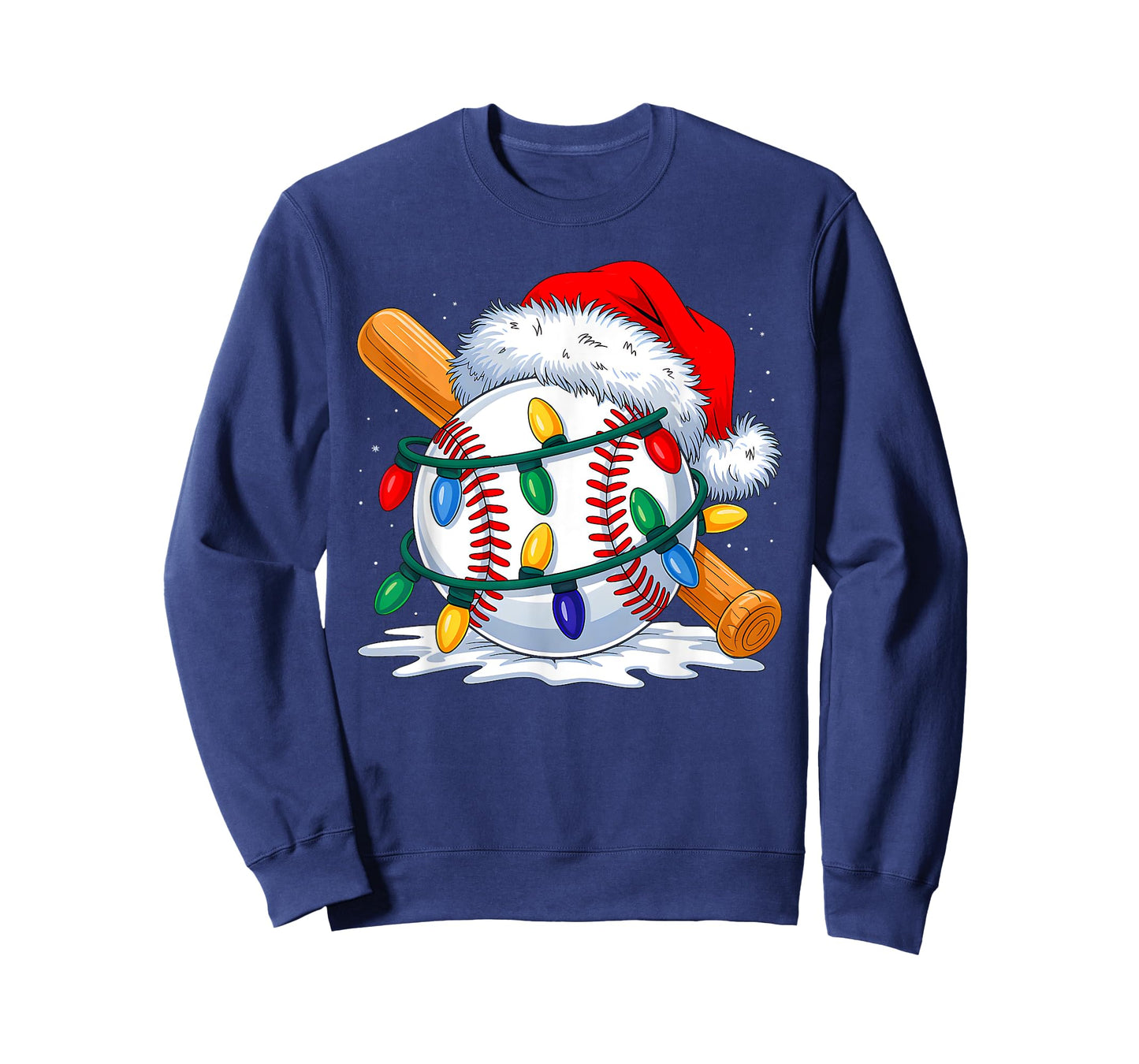 Christmas Baseball Santa Xmas Baseball Lover Men Boys Kids T-Shirt