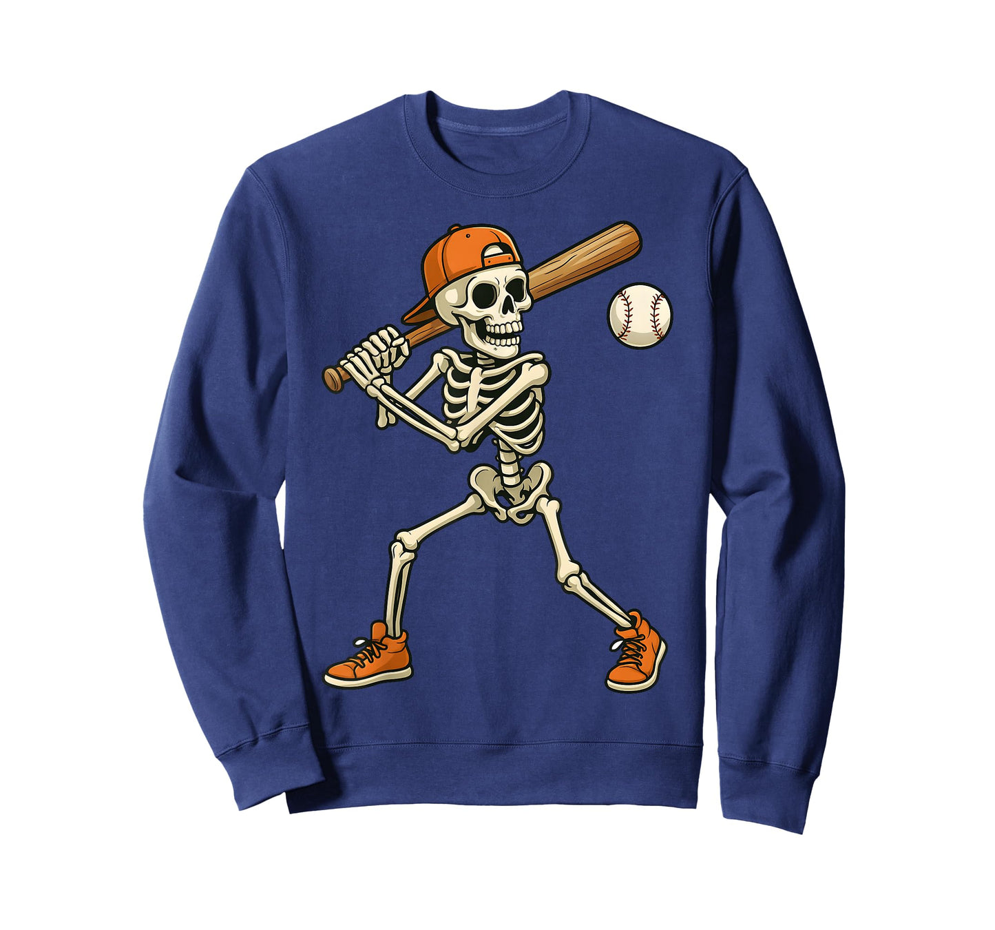 Halloween Skeleton Baseball Costume Funny Men Boys Kids T-Shirt