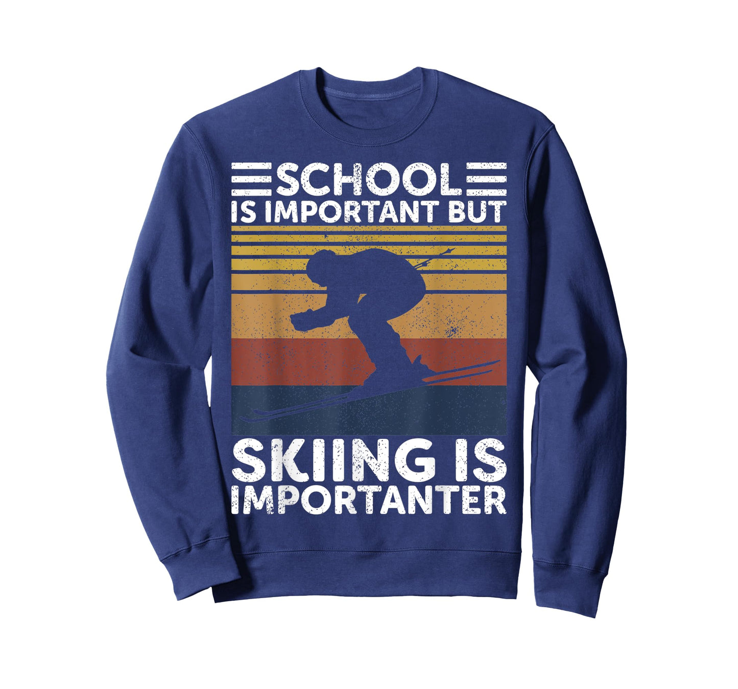 School Is Important But Skiing Is Importanter Ski Funny Gift T-Shirt