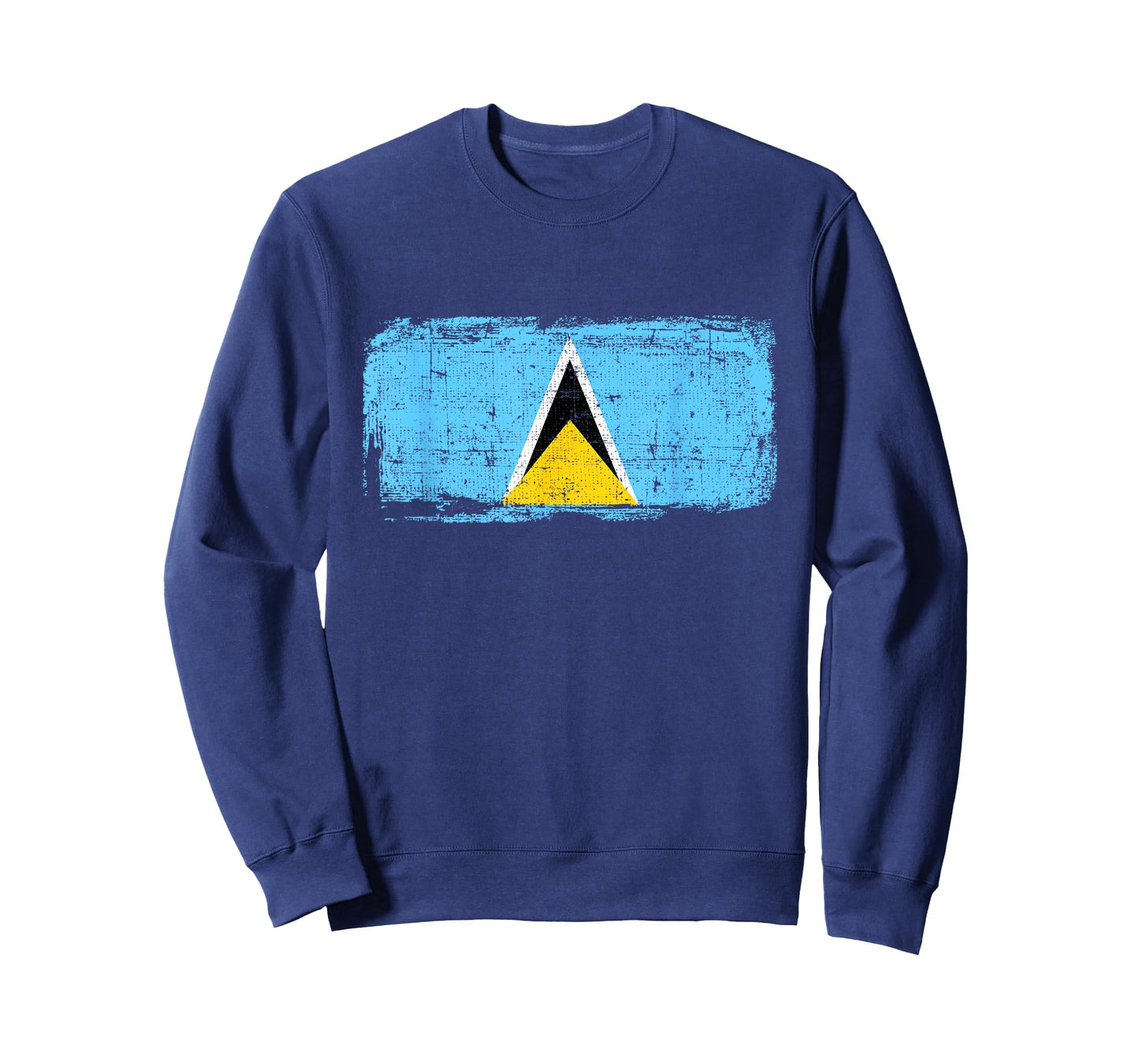Saint Lucia Flag Pride Gift Distressed Vintage Style T-Shirt