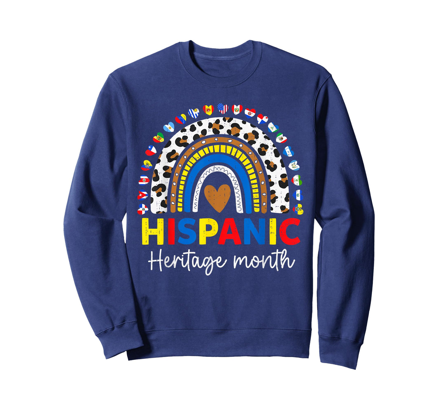Women Hispanic Heritage Month Rainbow Latino Countries Flags T-Shirt