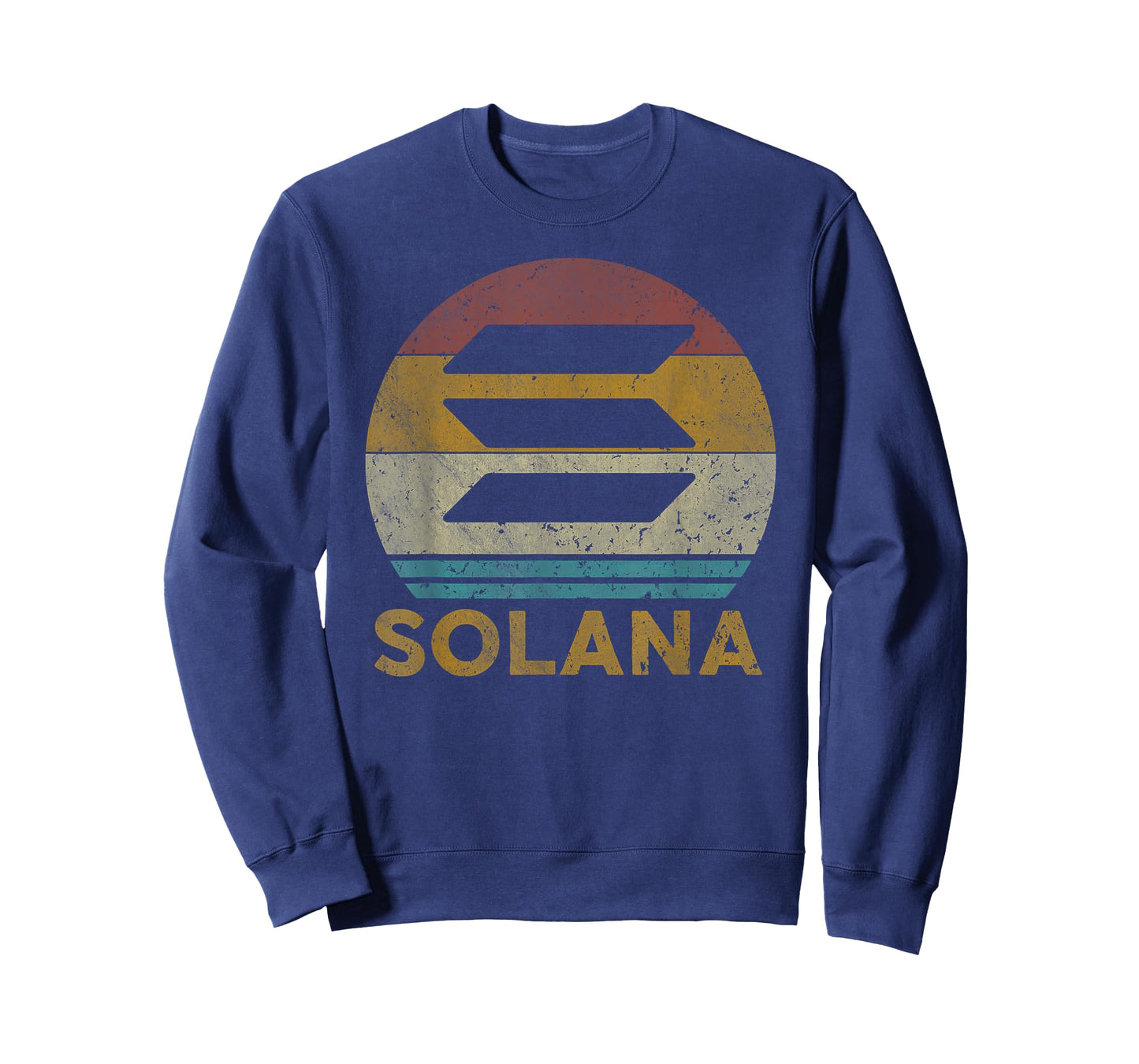 Vintage Solana SOL Crypto Blockchain to The Moon T-Shirt