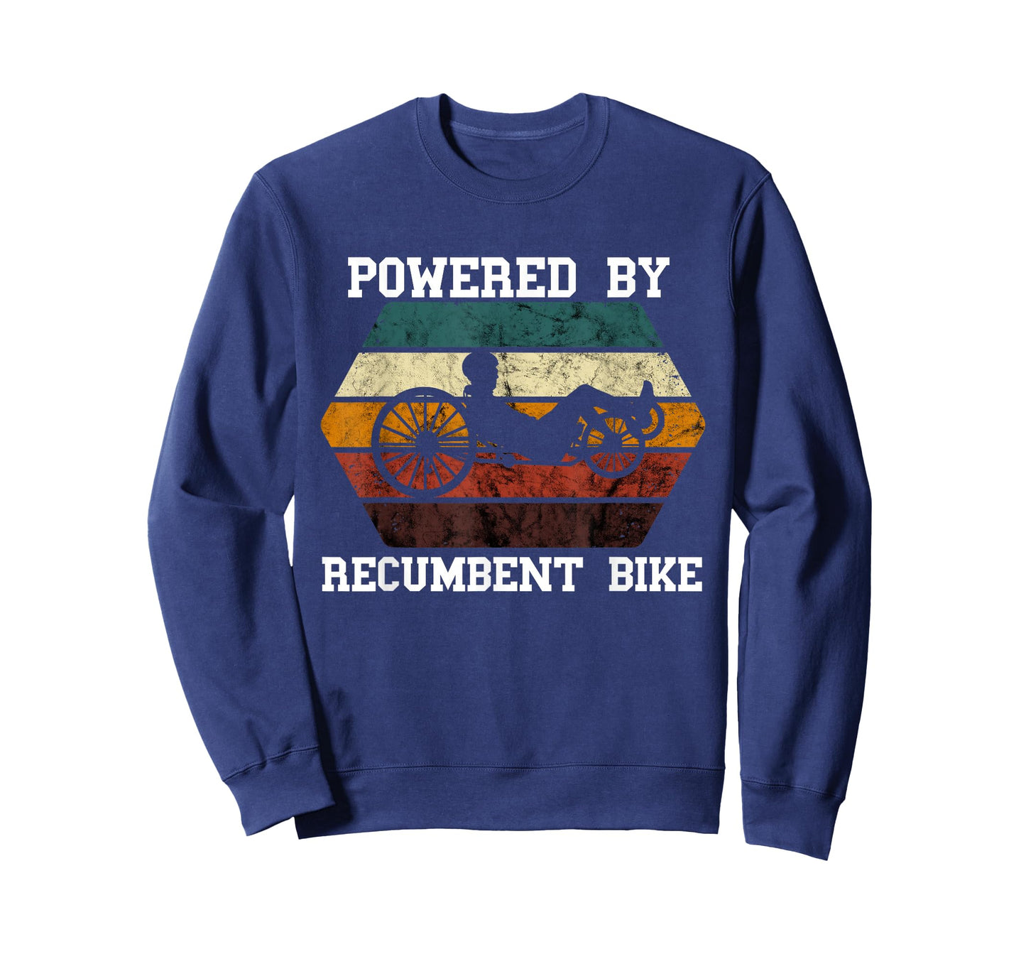 Retro Recumbent Bike Powered By Recumbent Trike Cyclist T-Shirt