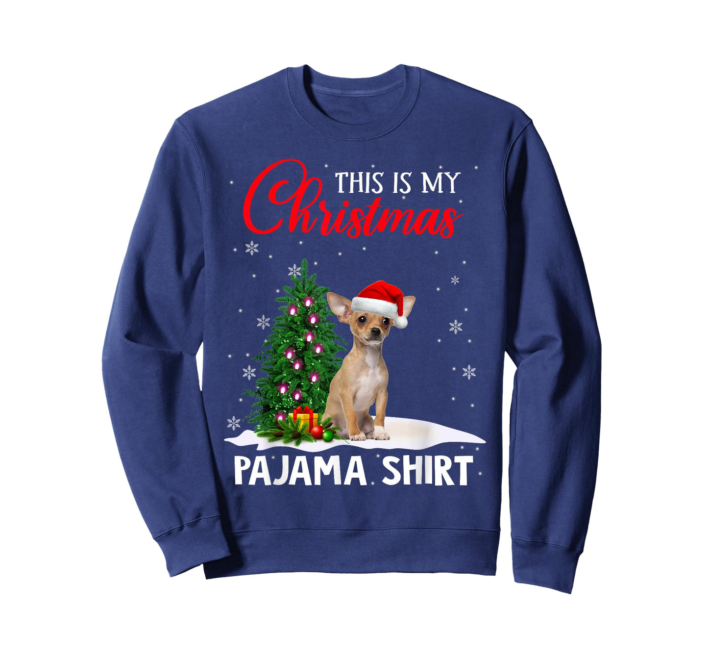 This Is My Christmas Pajama Shirt Chihuahua Christmas Dog T-Shirt