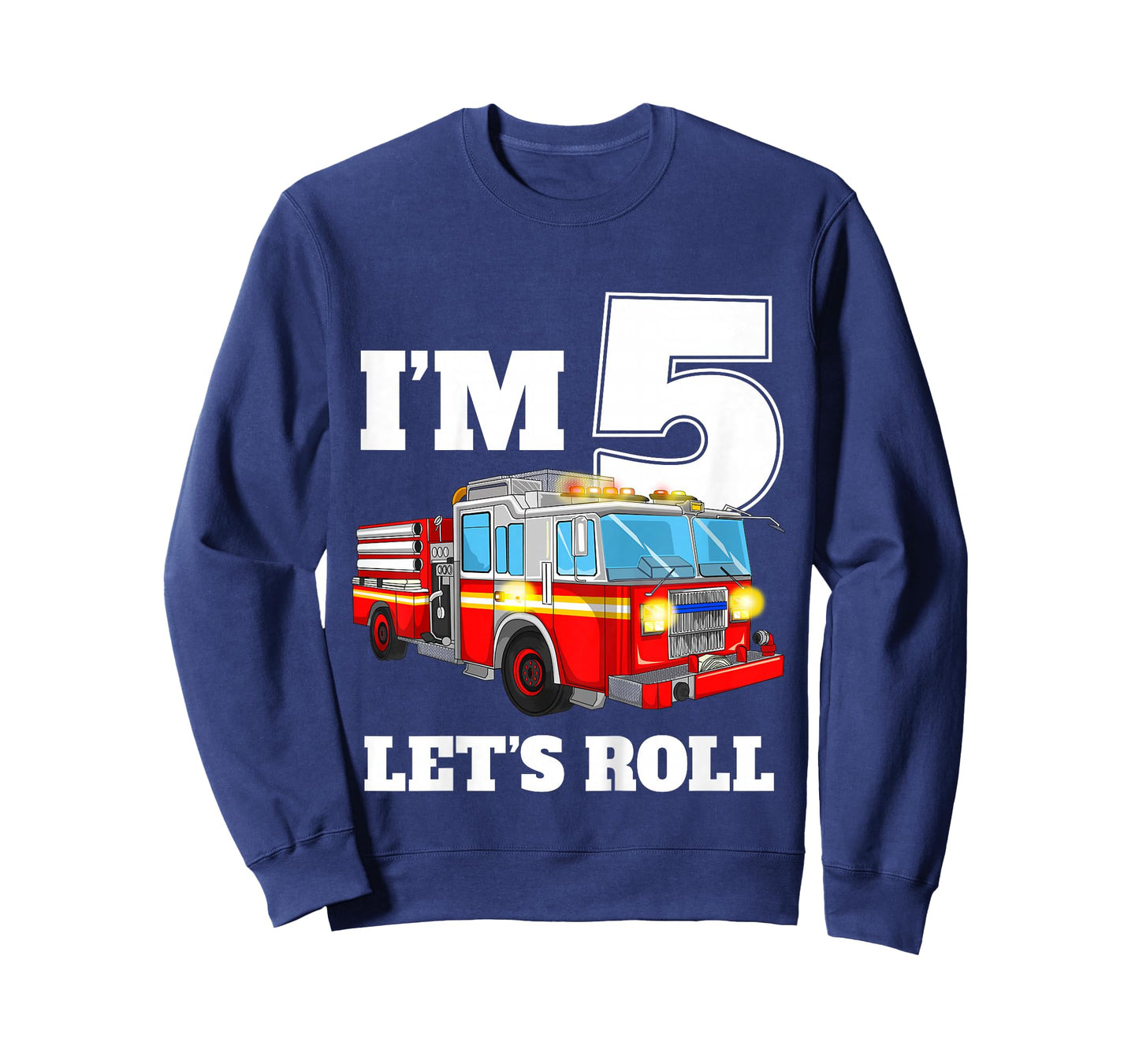 Kids Fire Truck 5th Birthday Boy 5 Year Old Five Firefighter T-Shirt