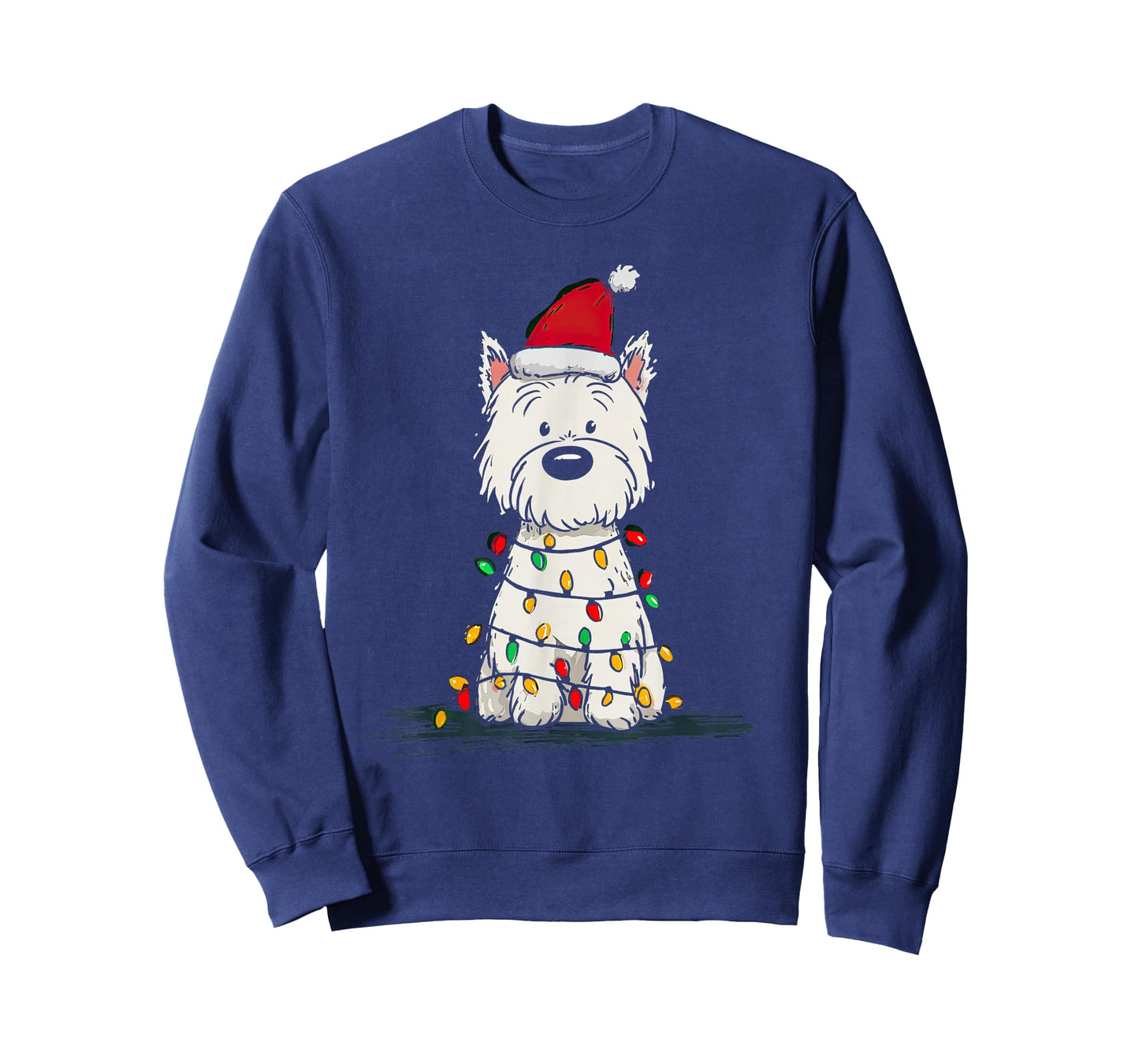 West Highland White Terrier Christmas Graphics Dog Lights T-Shirt