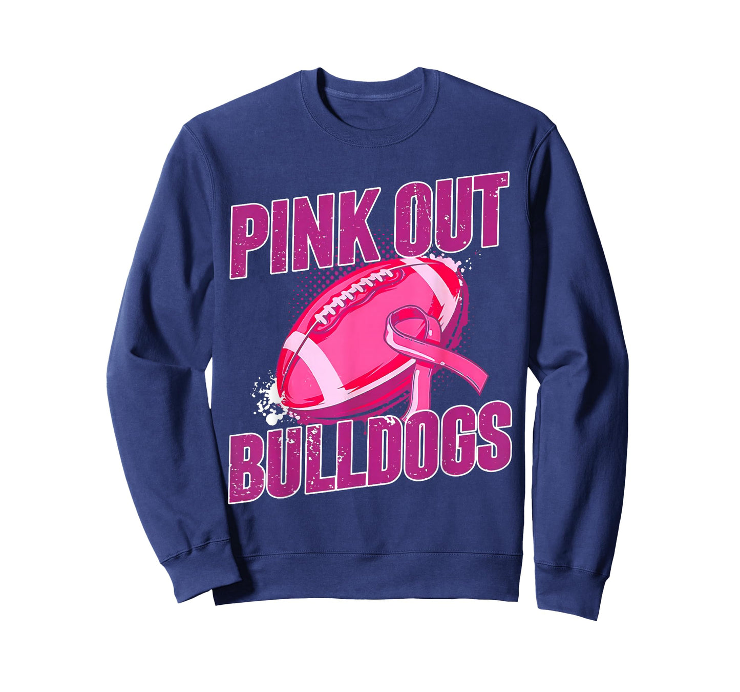 Bulldogs Pink Out Football Tackle Breast Cancer T-Shirt