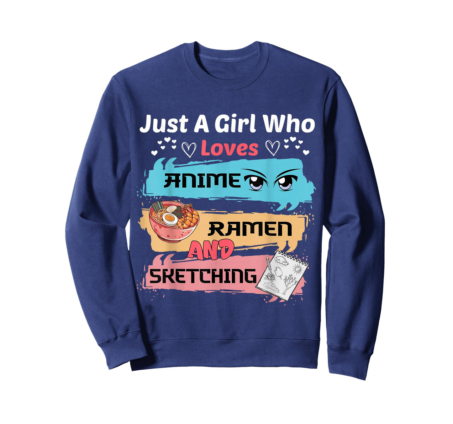 Just A Girl Who Loves Anime Ramen And Sketching Kawaii Anime T-Shirt