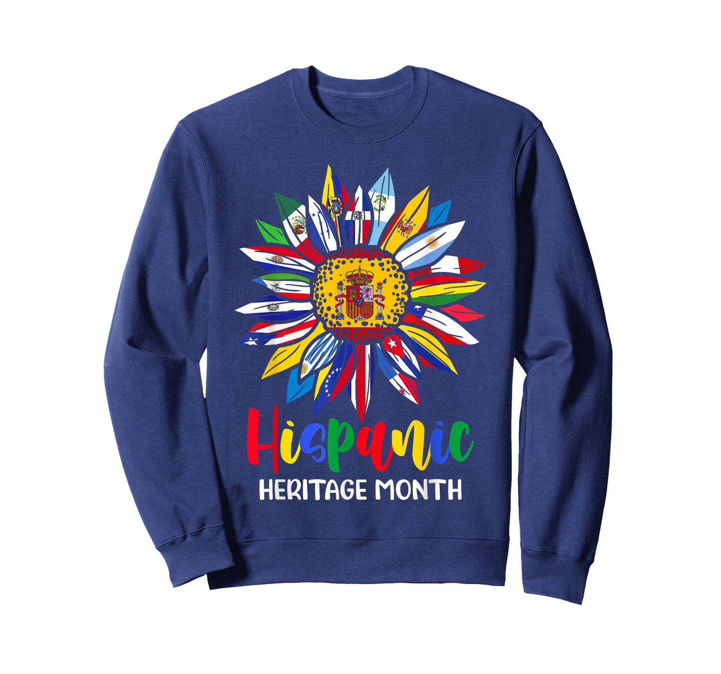 Hispanic Heritage Month Spain Flag Sunflower Latino Flags T-Shirt