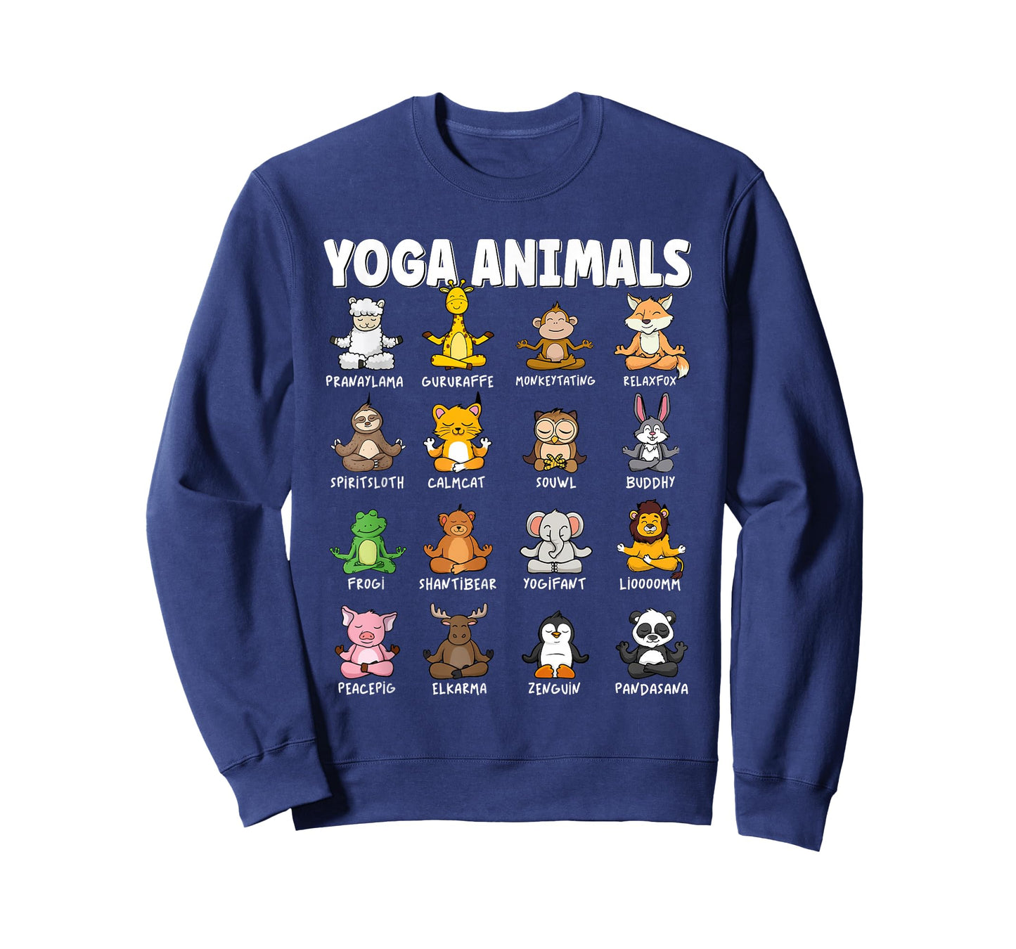 Funny Cute Animals in Different Yoga Positions | Yoga Animal T-Shirt