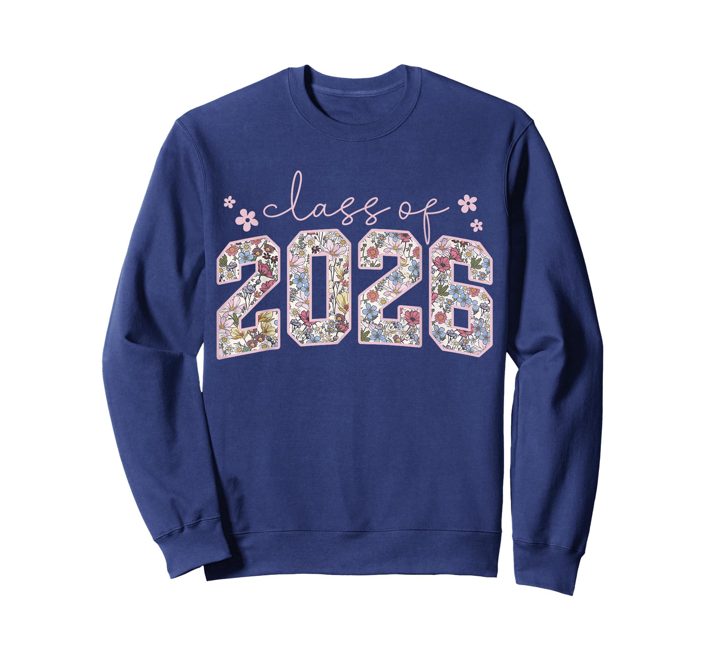 Floral Class of 2026 High School College Graduation Girls T-Shirt