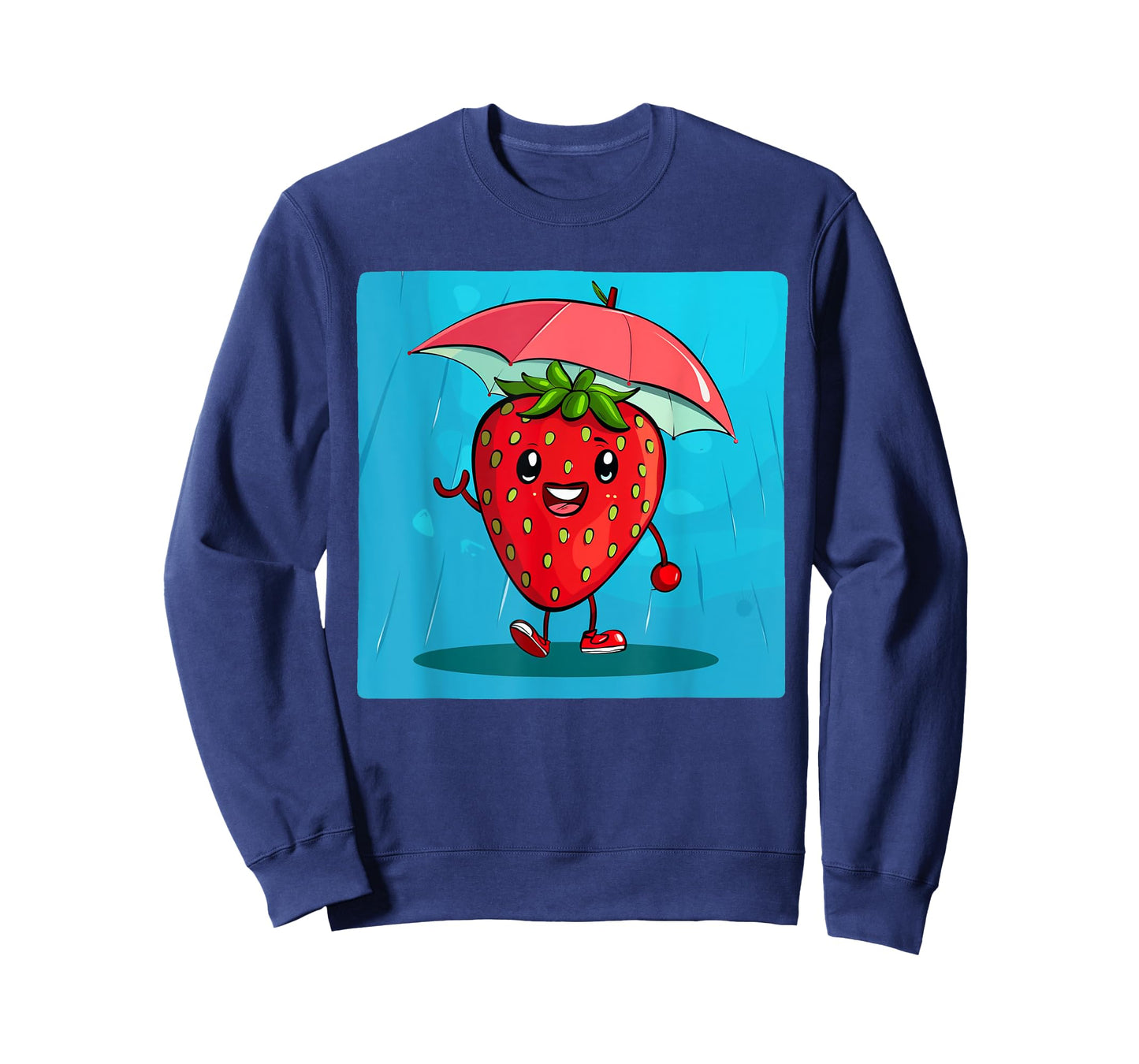 Charming Strawberry with Umbrella for Fruits Lovers T-Shirt
