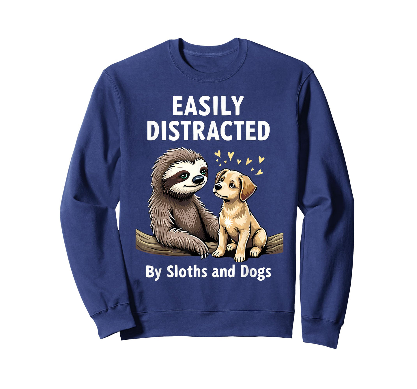 Funny Easily Distracted By Sloths and Dogs T-Shirt