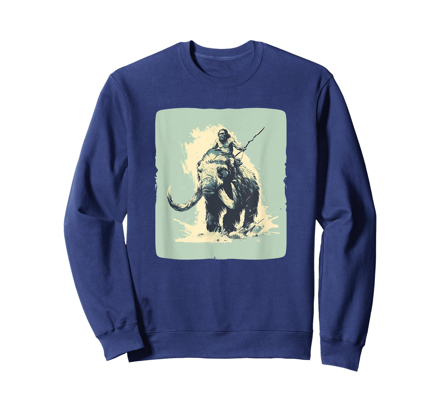 Cool Neanderthal riding Mammoth in cold Colors Costume T-Shirt
