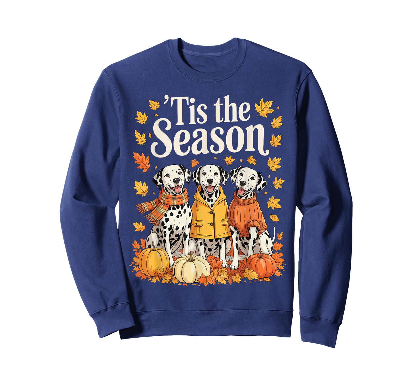 Tis The Season Dalmatian Fall Autumn Pumpkin Dog T-Shirt