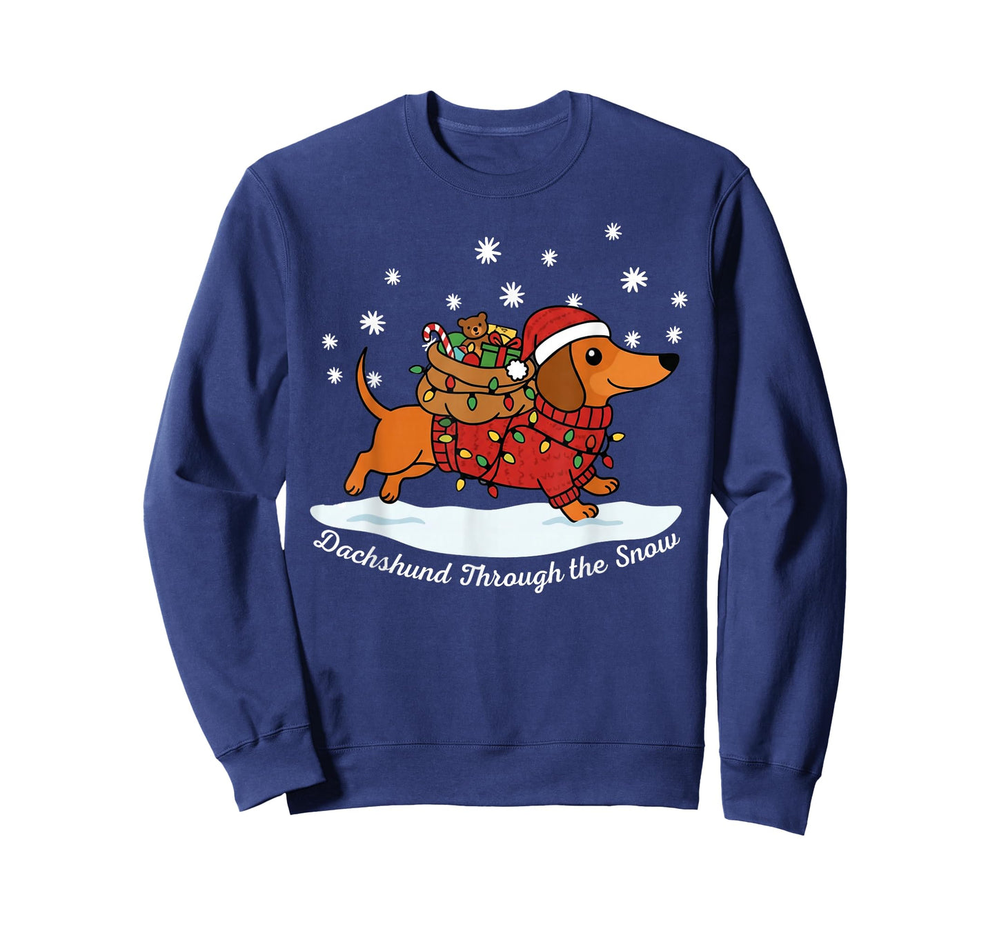 Dachshund Through The Snow | Funny Christmas Dog Lover T-Shirt