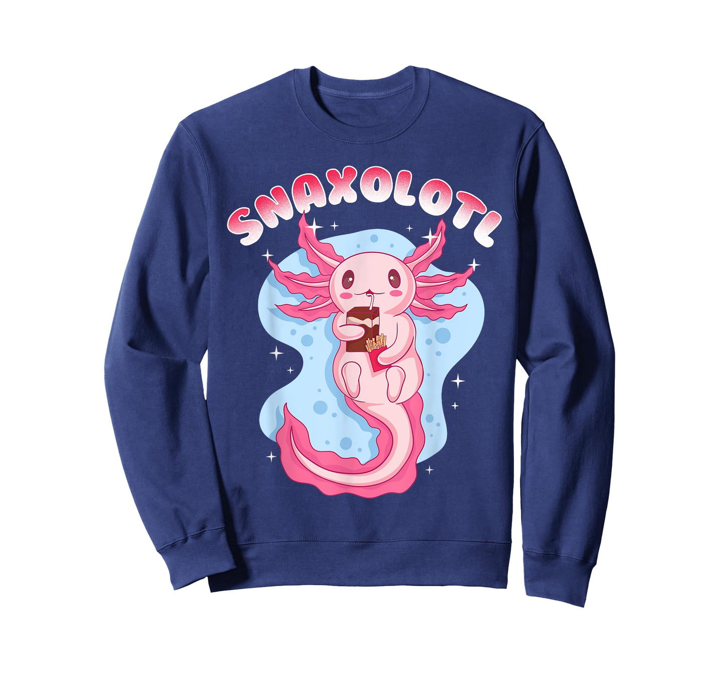 Anime Cute Manga Axolotl With Juice Box - Snaxolotl Girls T-Shirt
